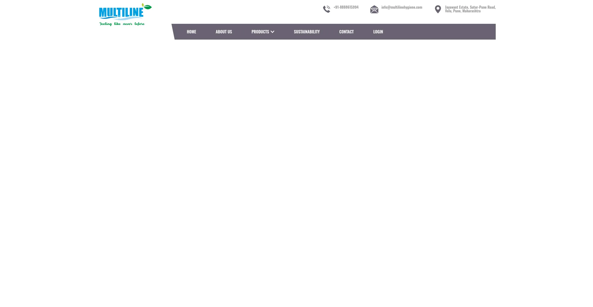Website screenshot of Multilinehygiene.com