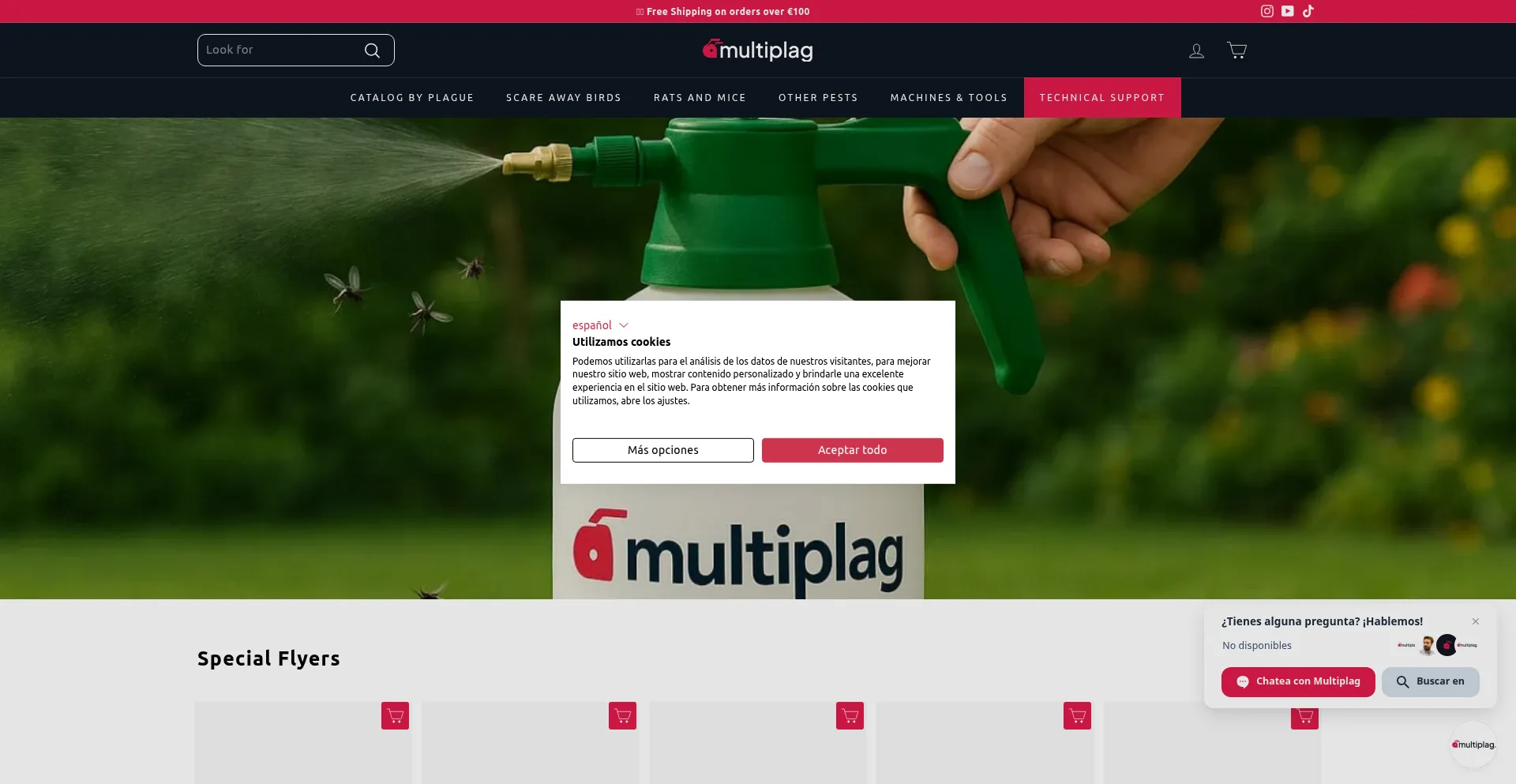 Website screenshot of Multiplag.com