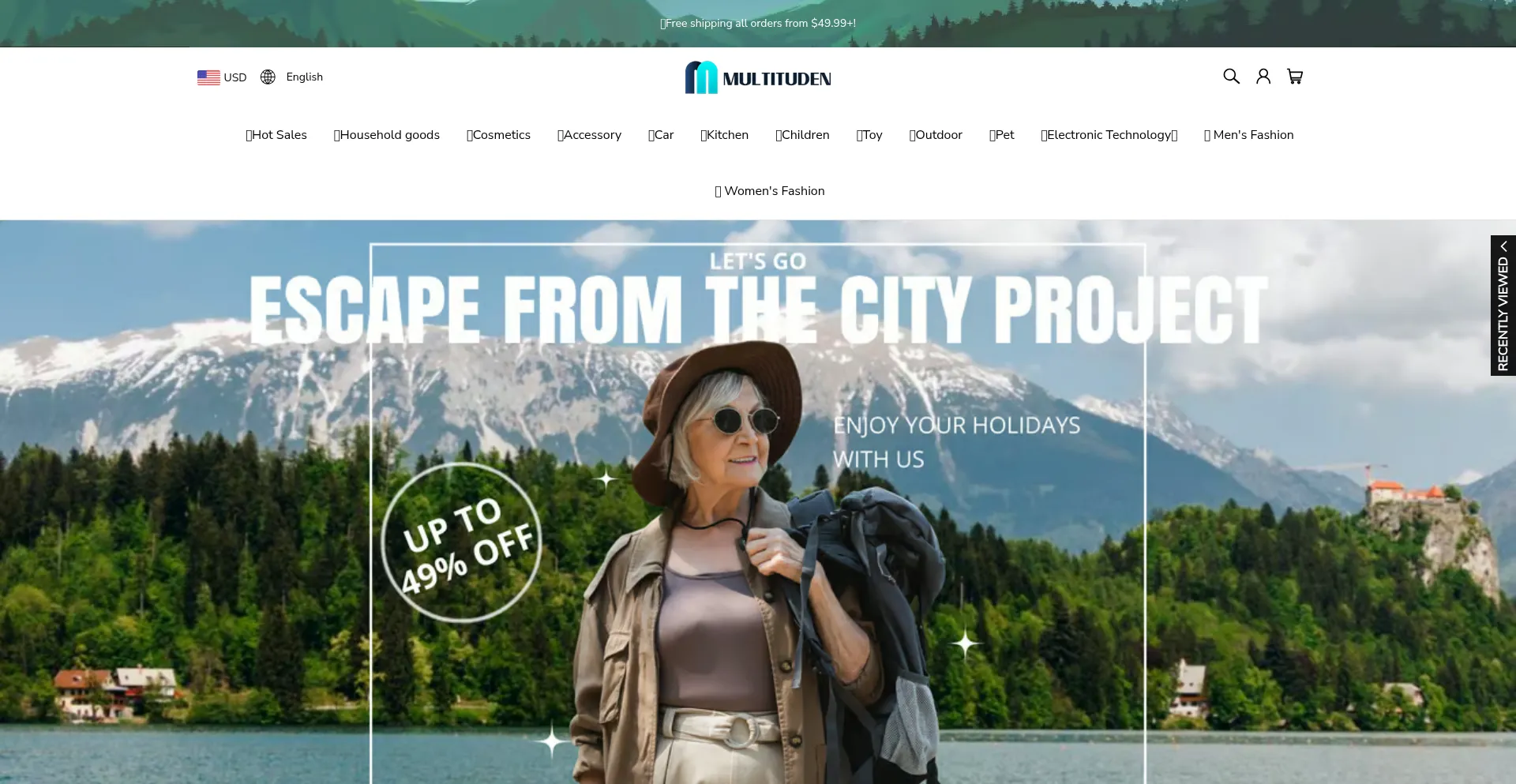 Website screenshot of Multituden.com