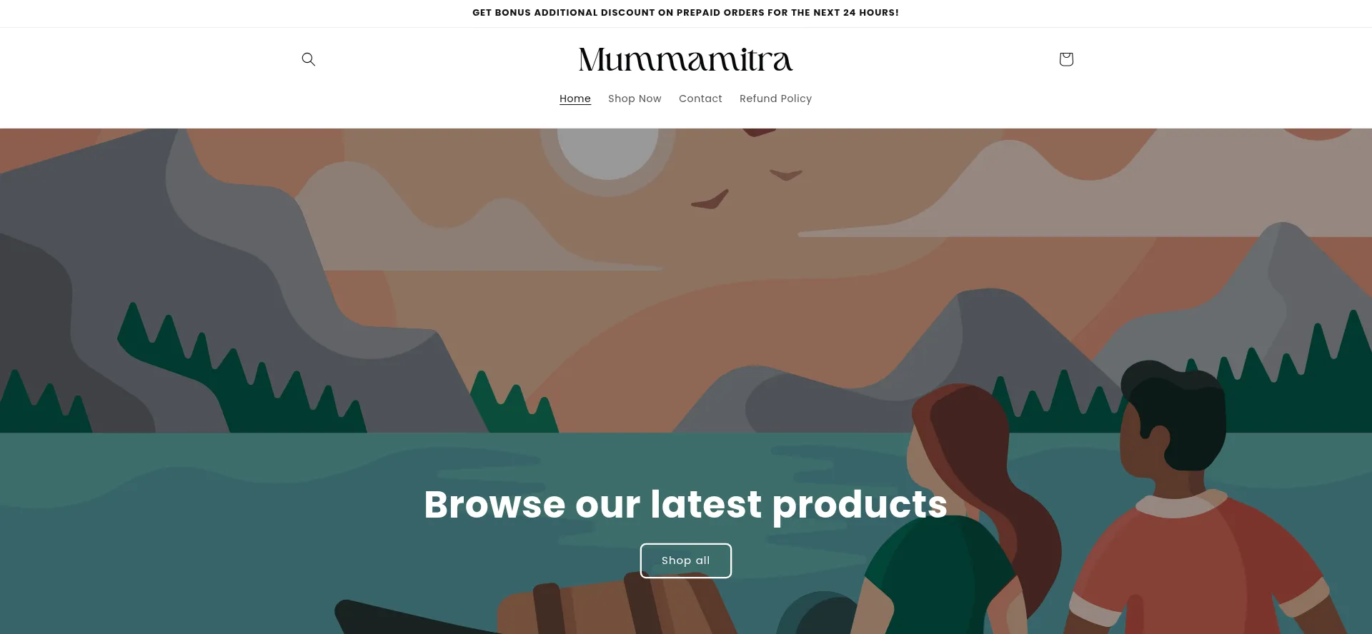 Website screenshot of Mummamitra.com