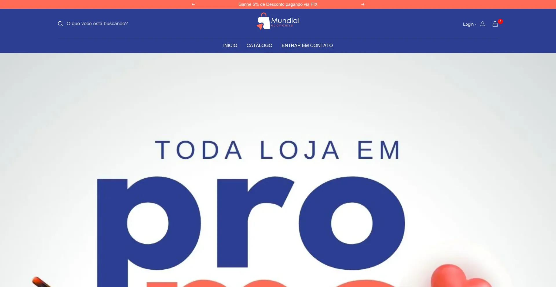 Website screenshot of Mundial-economia.shop