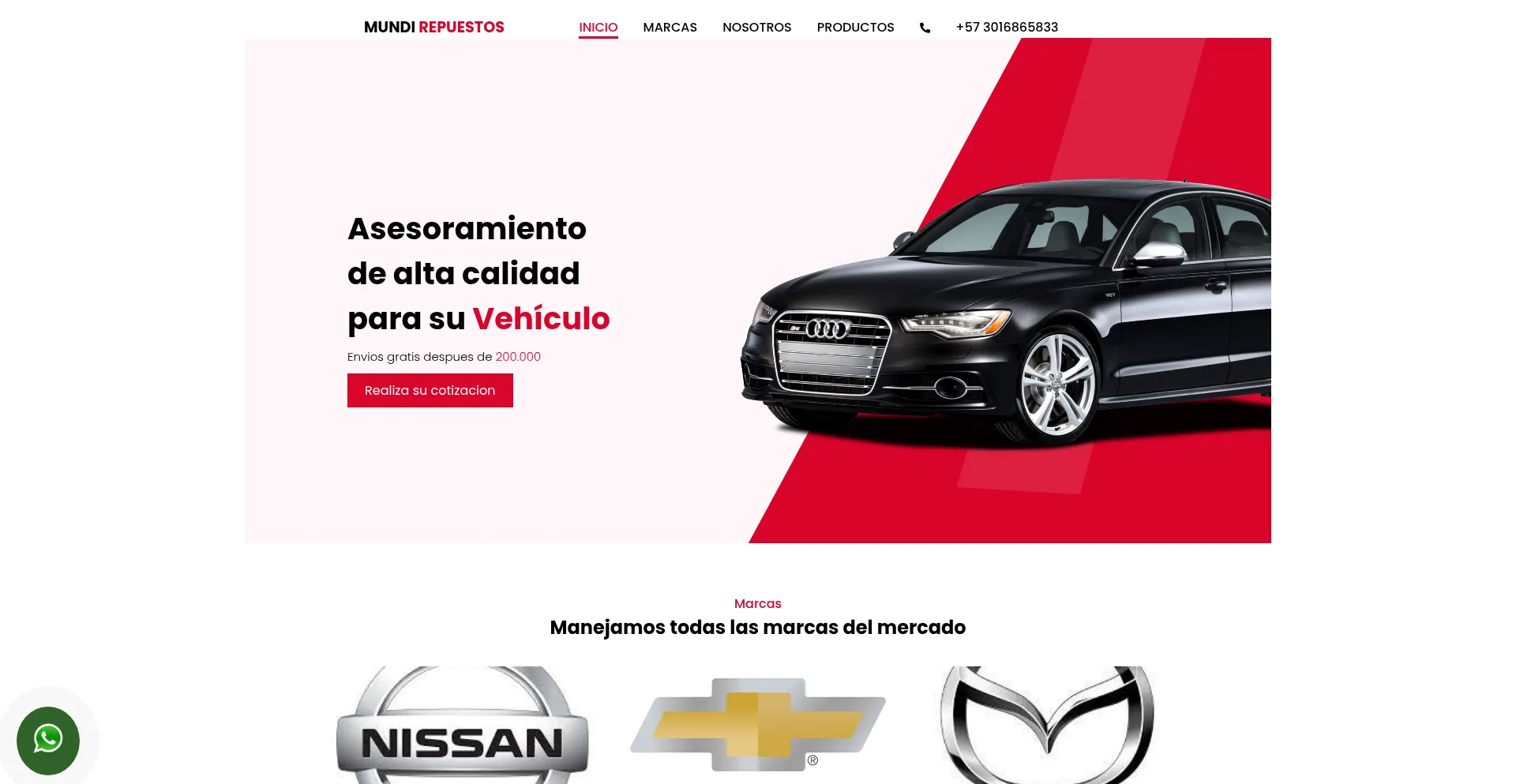 Website screenshot of Mundirepuestoscol.com