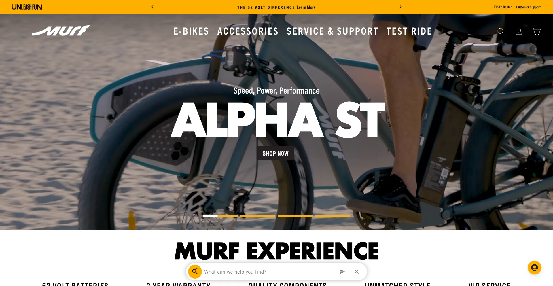 Website screenshot of Murfelectricbikes.com