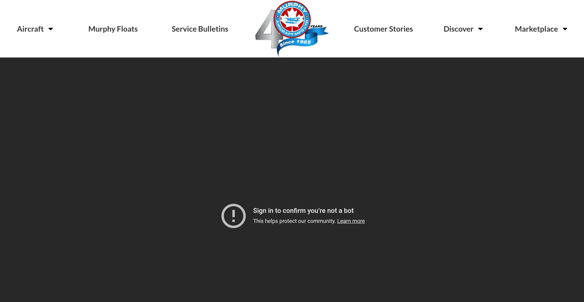 Website screenshot of Murphyair.com