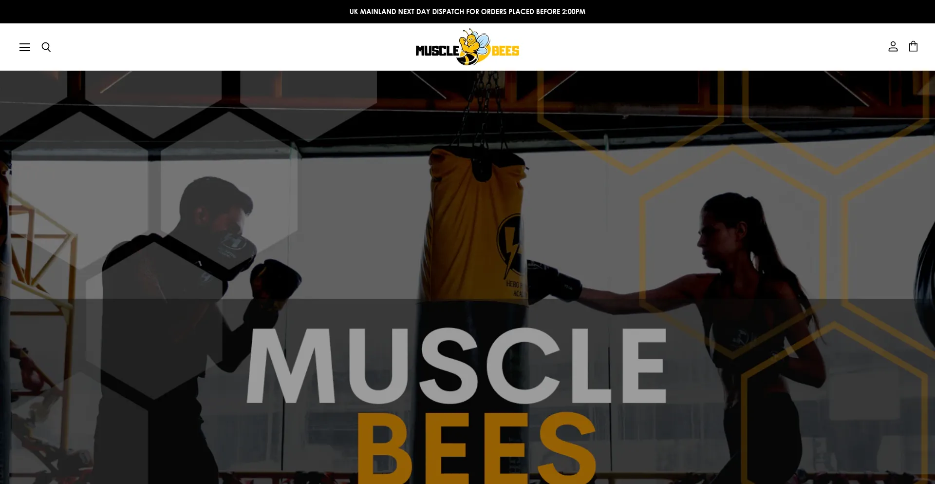 Website screenshot of Musclebees.co.uk
