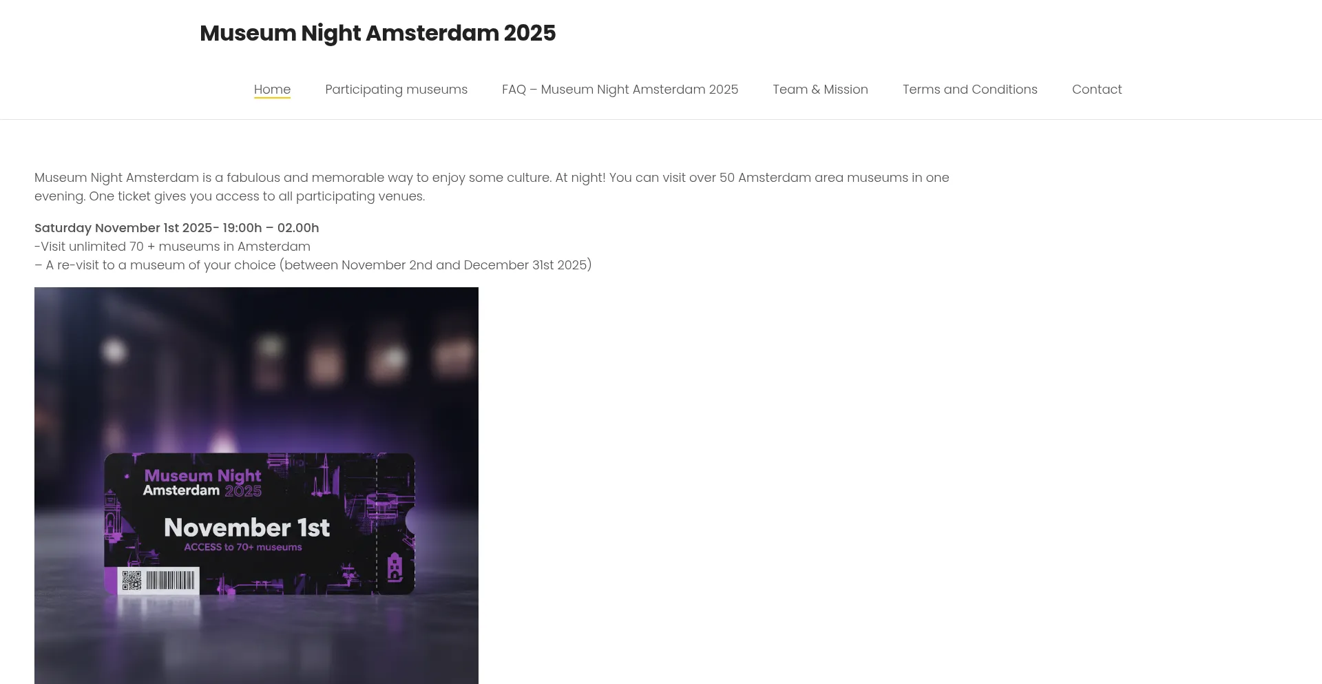 Museumnightamsterdam.com Screenshot