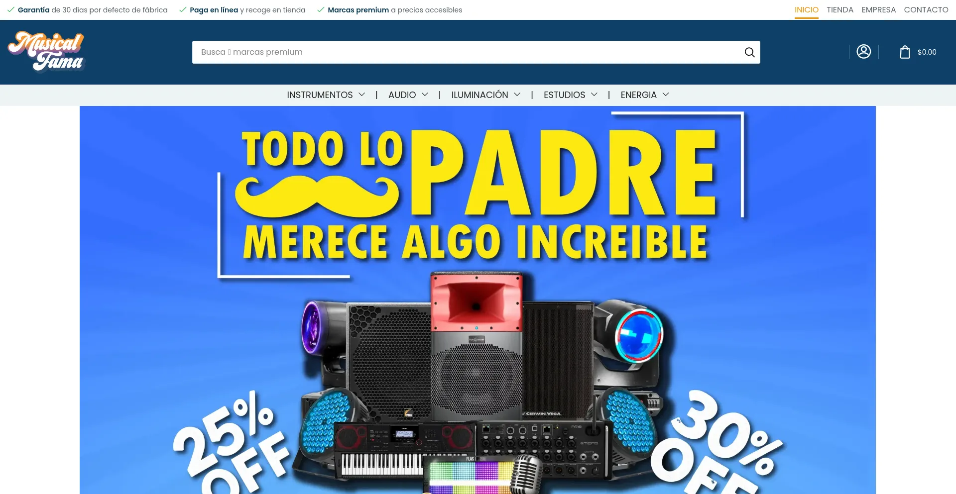 Website screenshot of Musicalfama.com