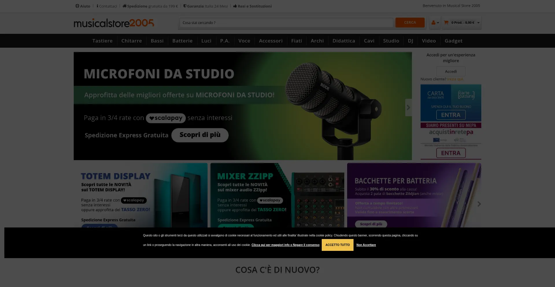 Website screenshot of Musicalstore2005.com