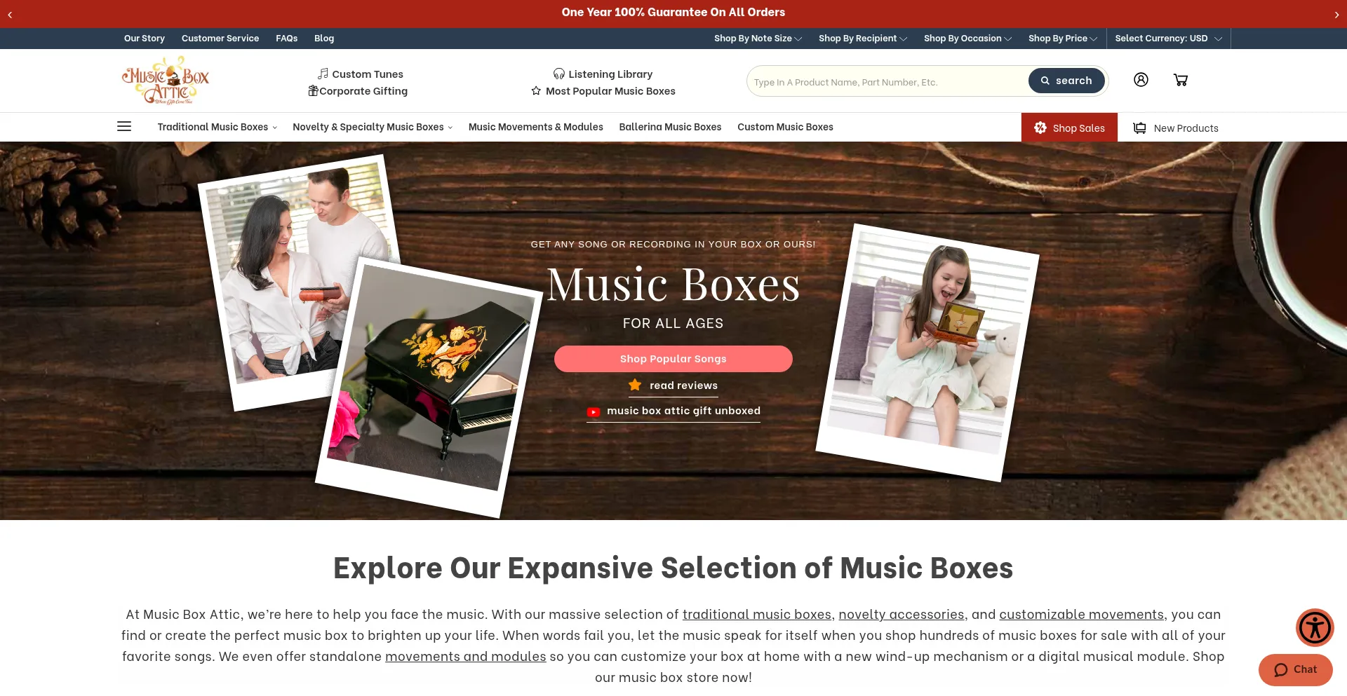 Musicboxattic.com Screenshot