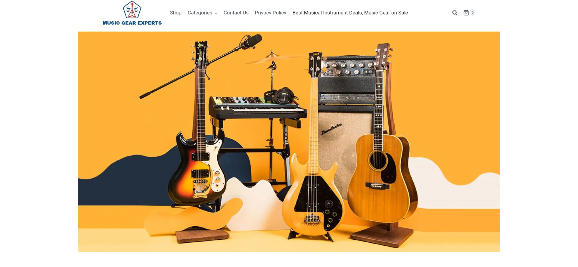 Website screenshot of Musicgearexperts.com