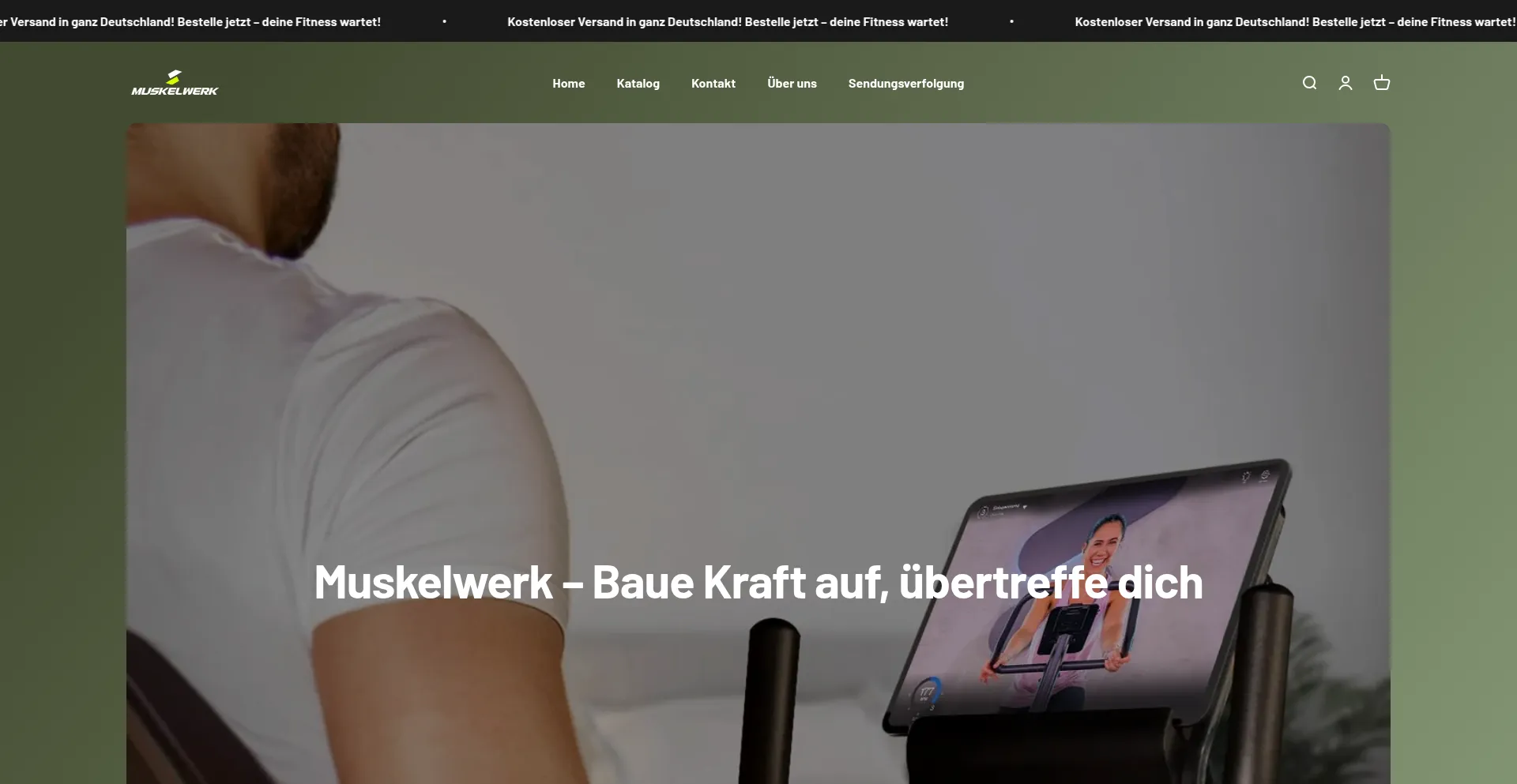 Website screenshot of Muskelwerk.shop