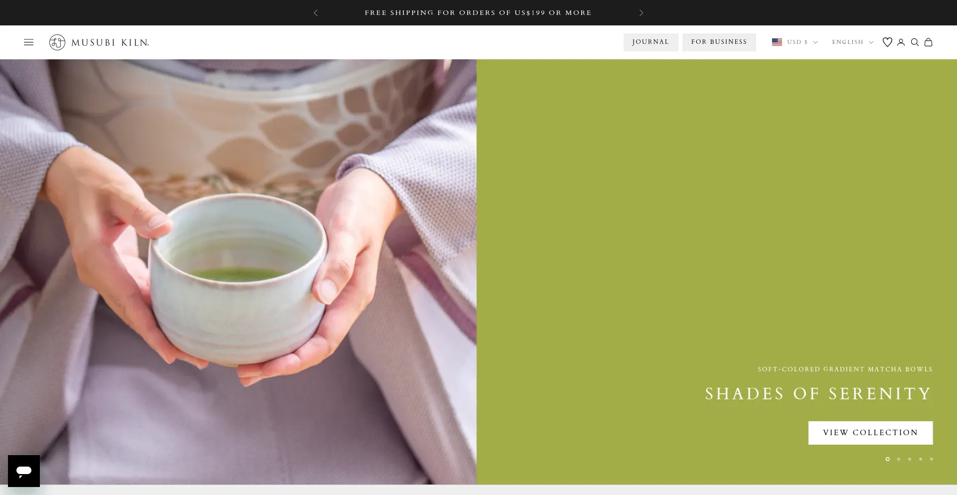 Website screenshot of Musubikiln.com