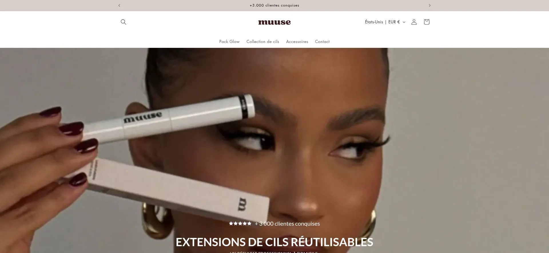 Website screenshot of Muusebeauty.com