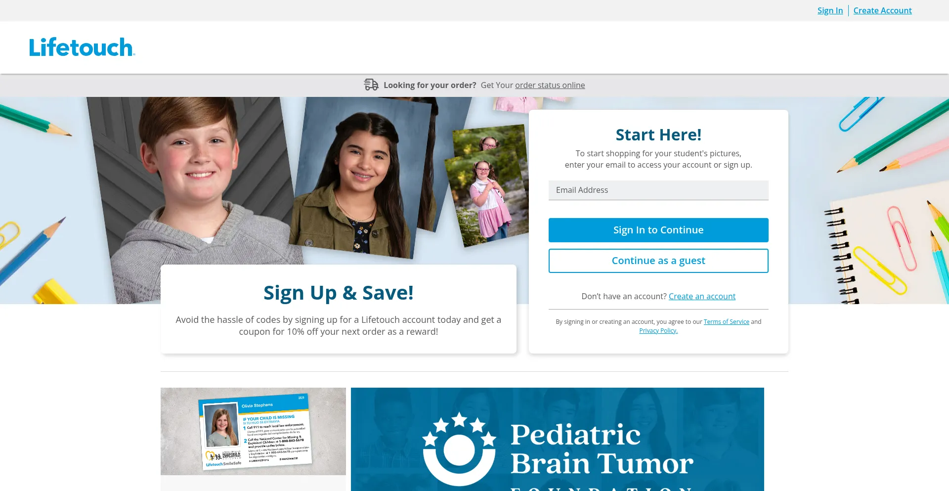 My.lifetouch.com Screenshot