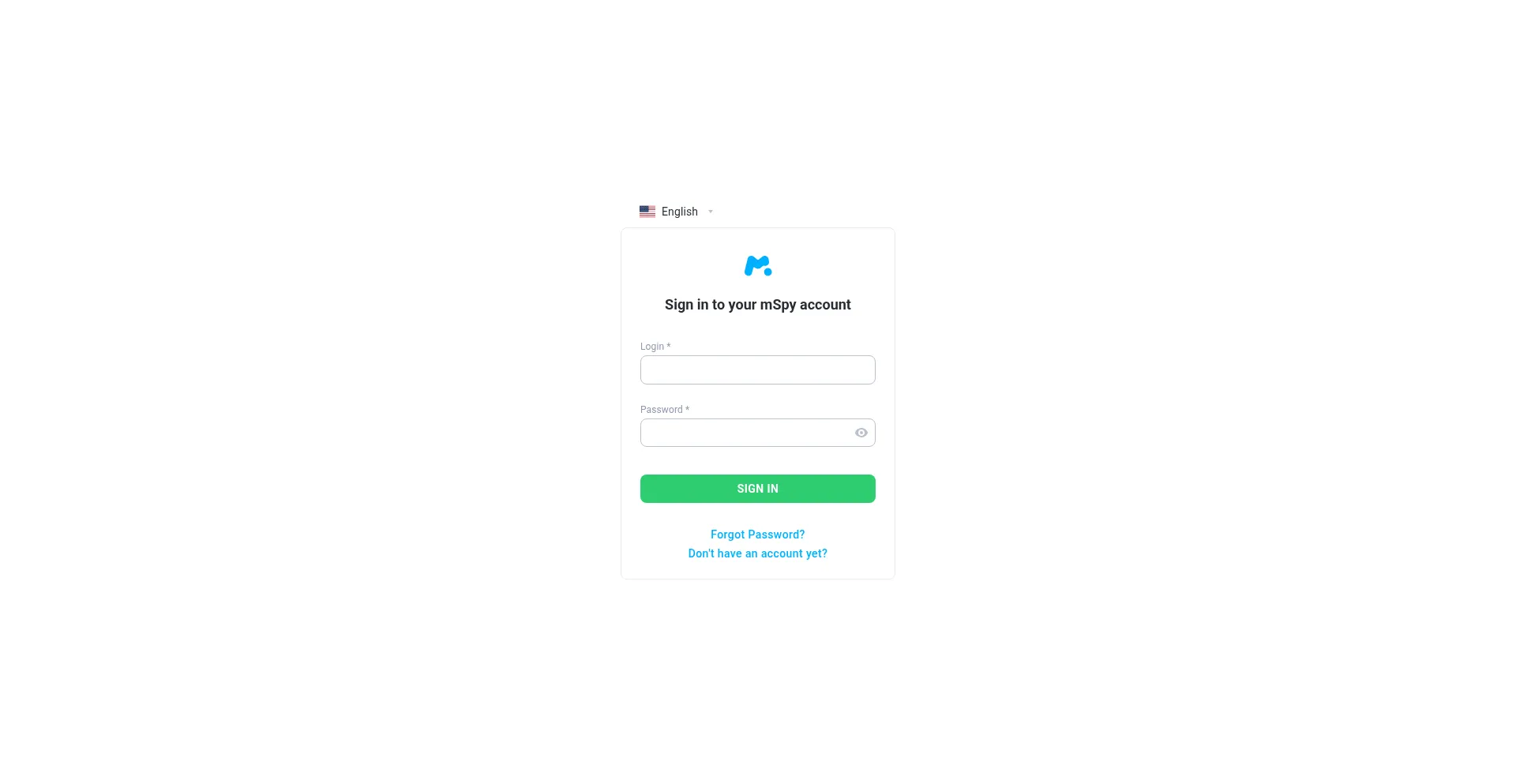Website screenshot of My.mspyonline.com