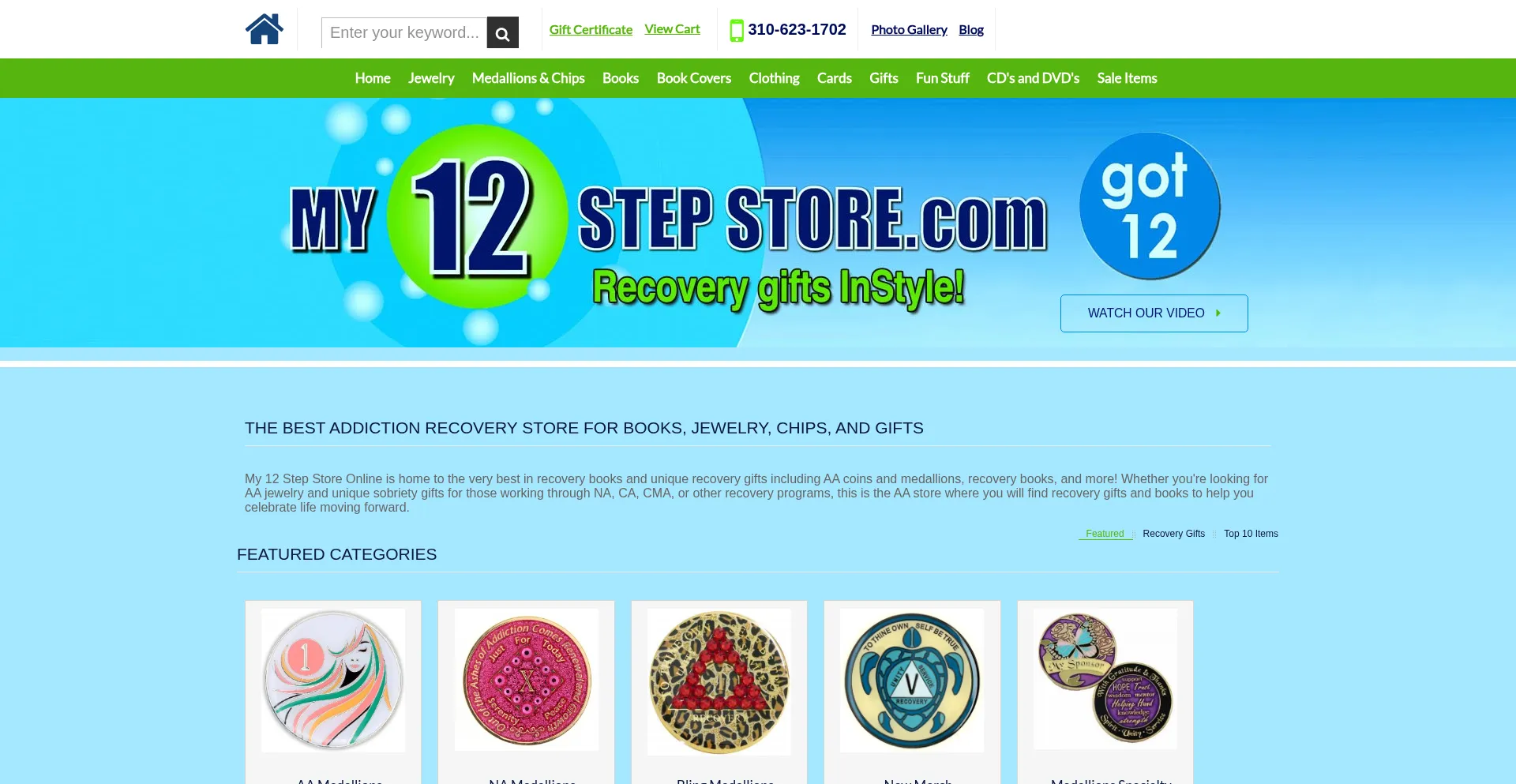 My12stepstore.com Screenshot