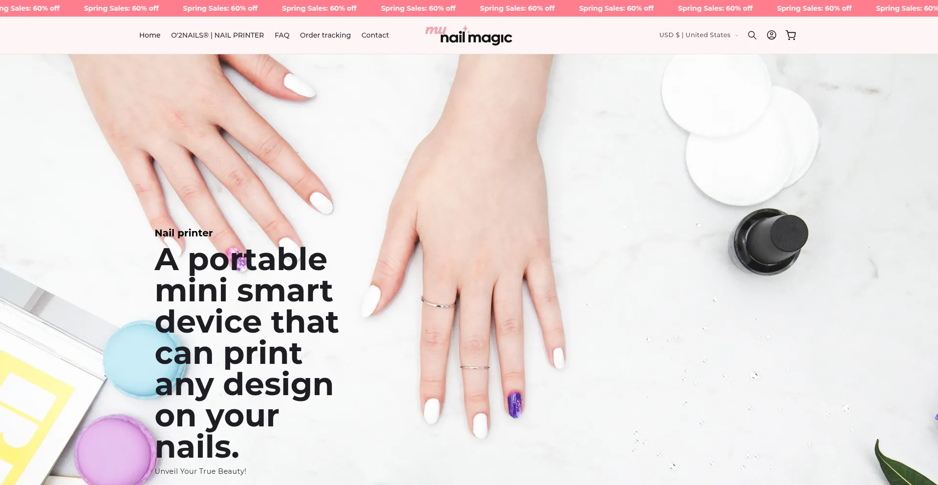 Website screenshot of My-nail-magic.com