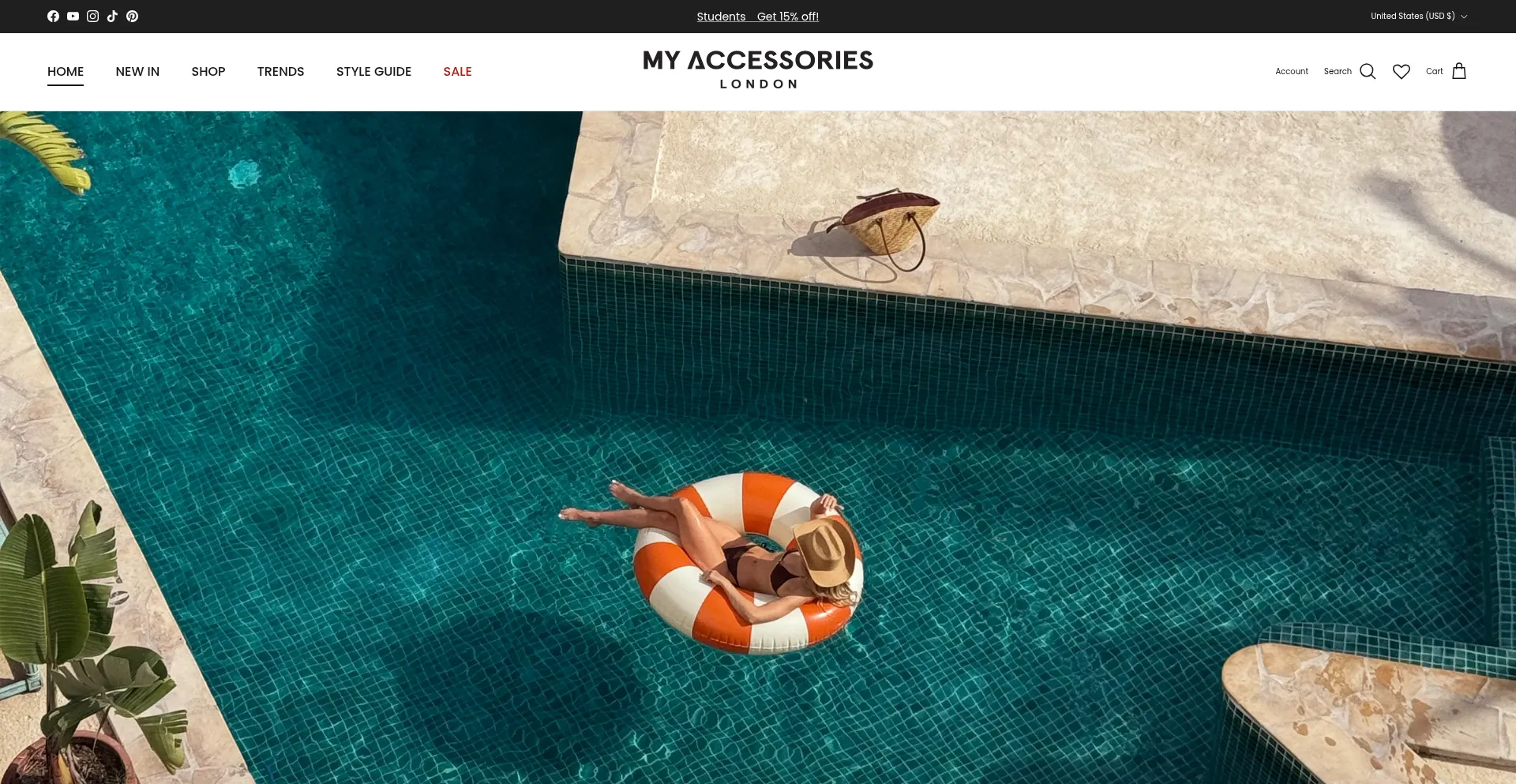 Website screenshot of Myaccessorieslondon.co.uk
