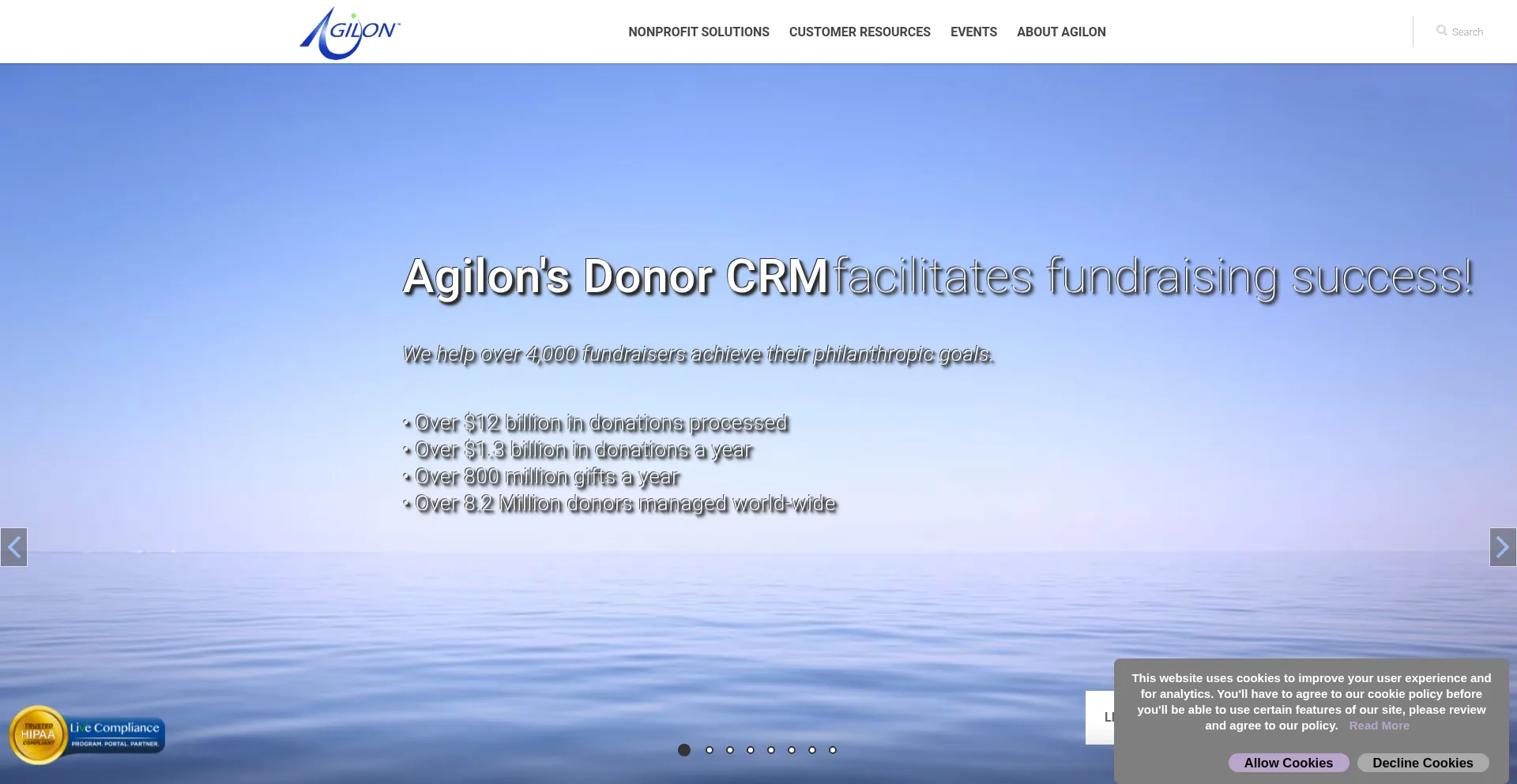 Website screenshot of Myagilon.com