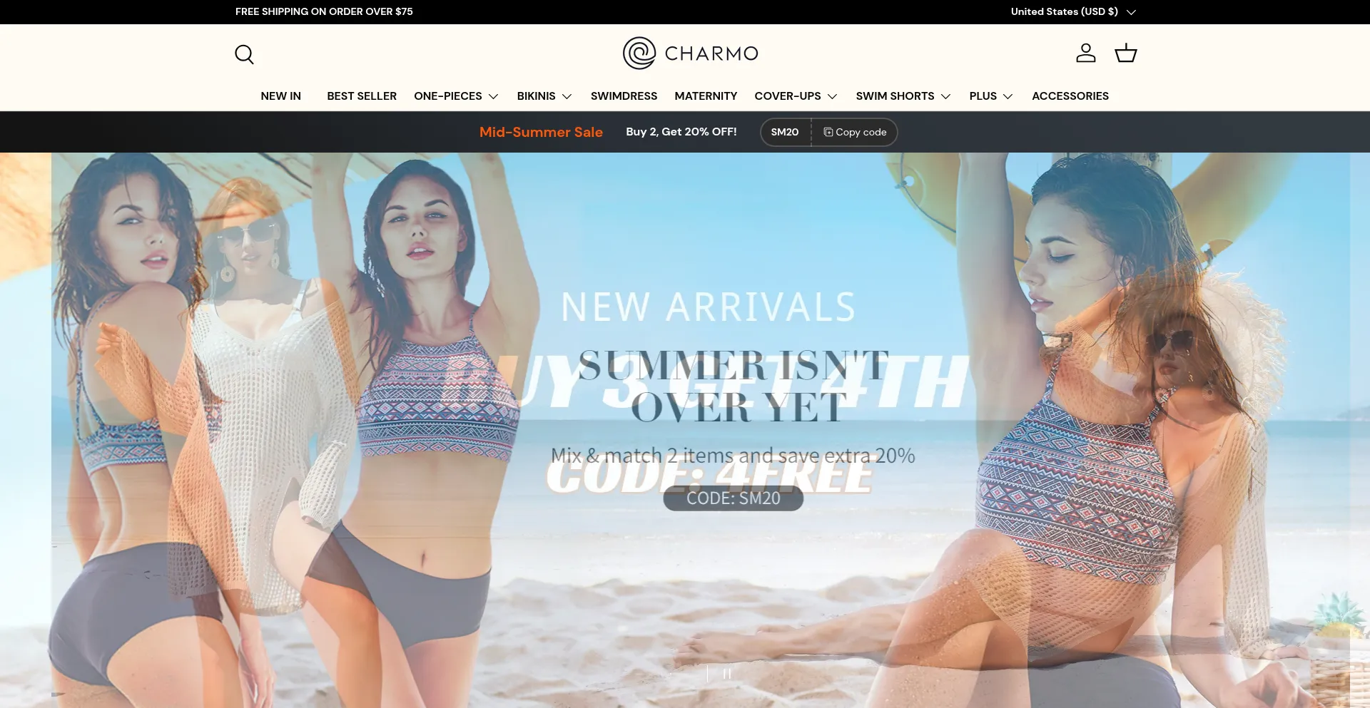 Website screenshot of Mycharmo.com