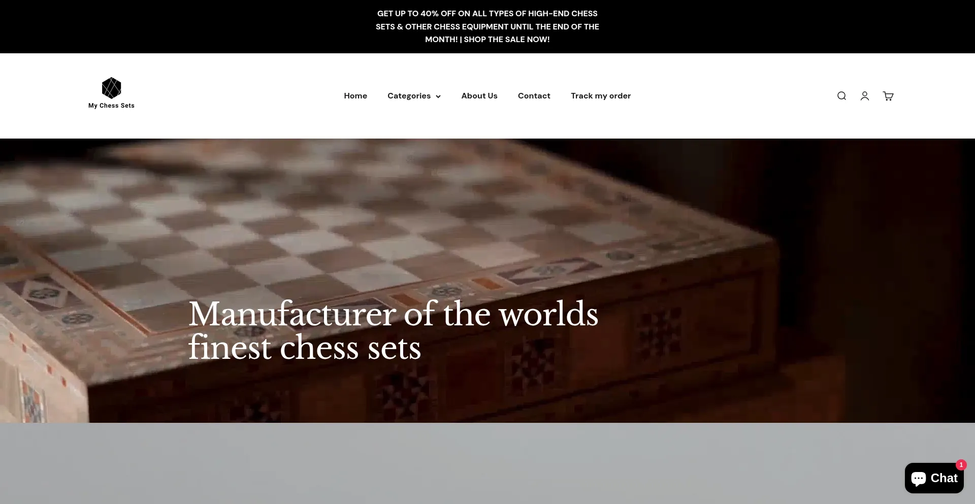Mychessets.com Screenshot