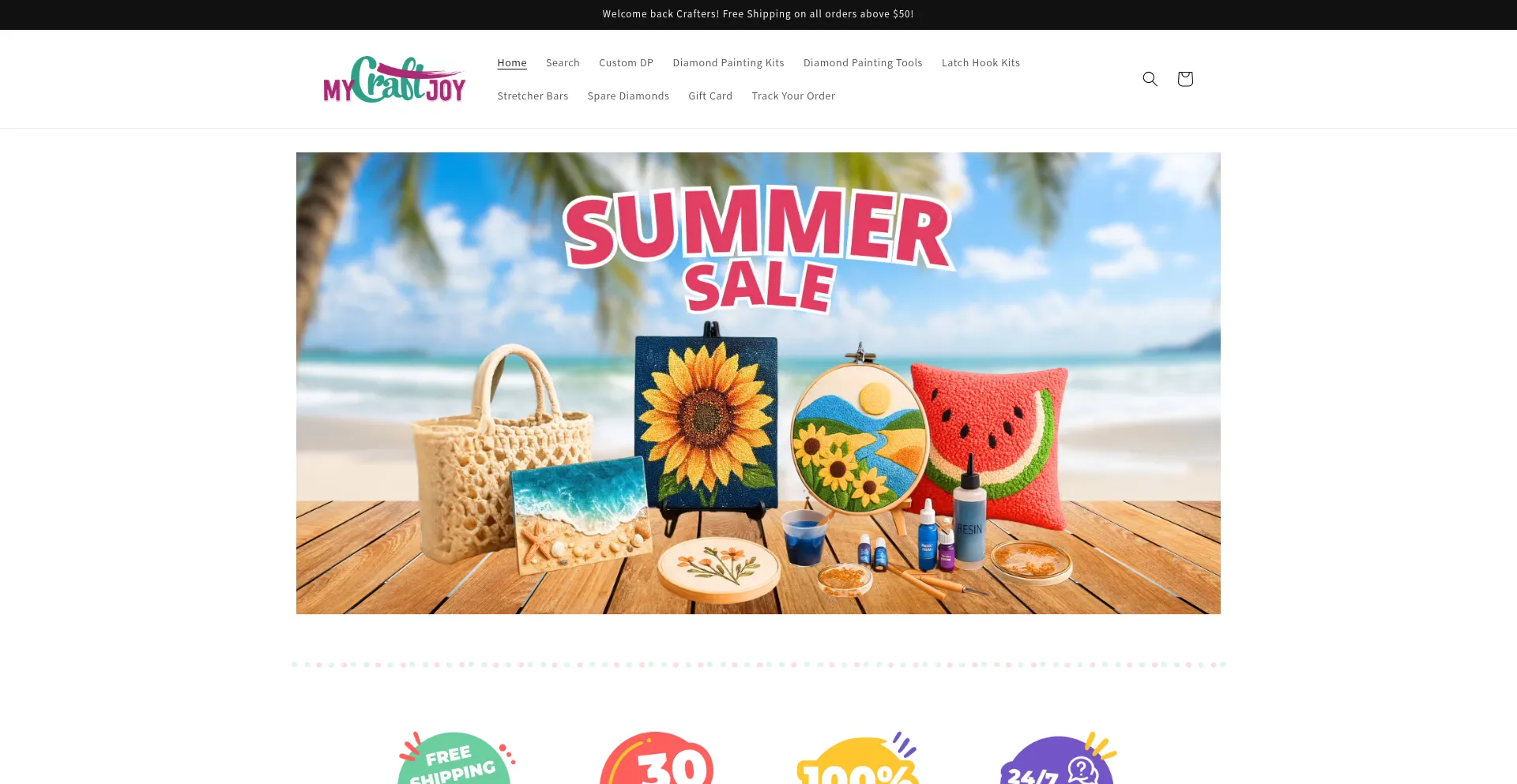 Website screenshot of Mycraftjoy.com