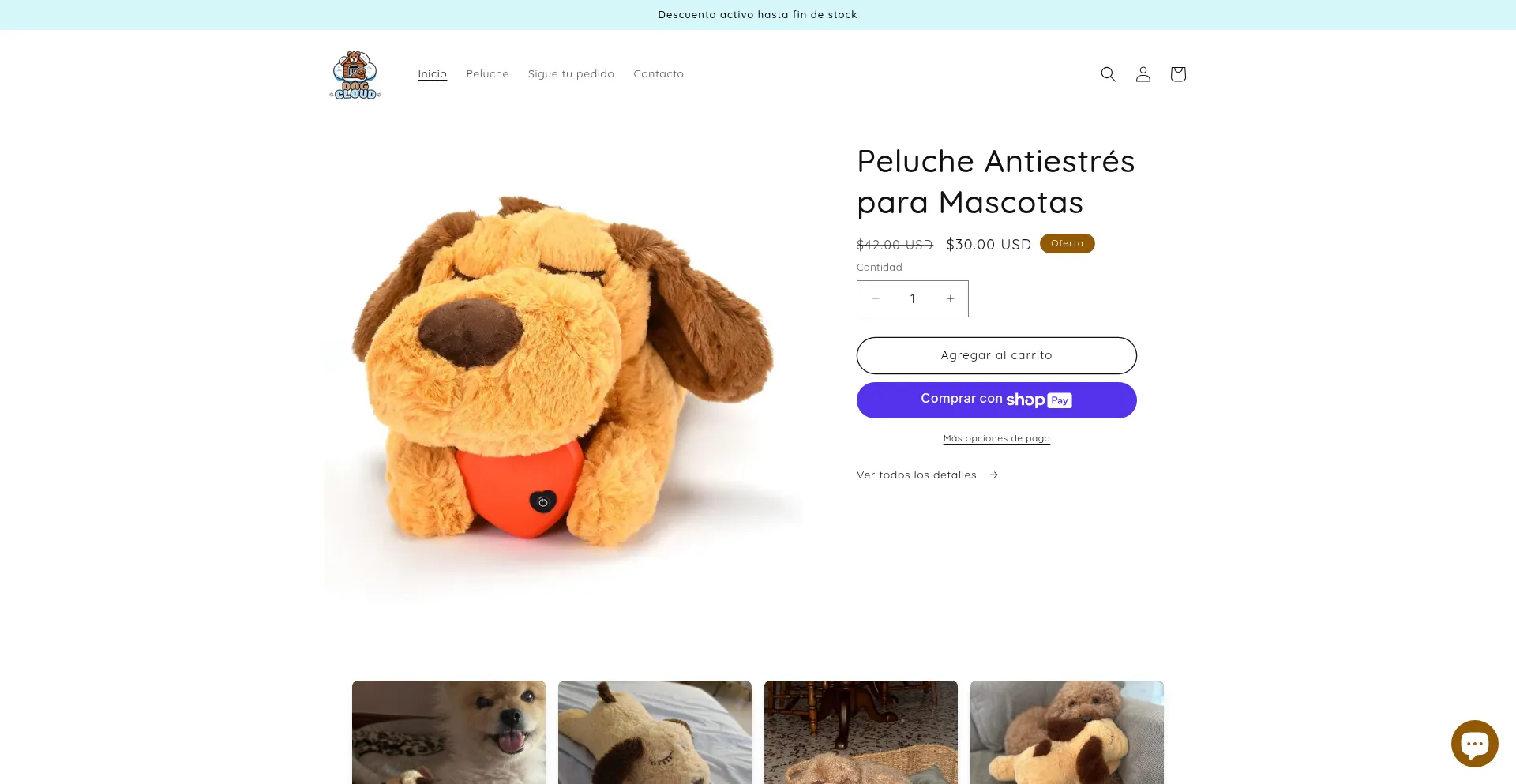 Website screenshot of Mydogcloud.com