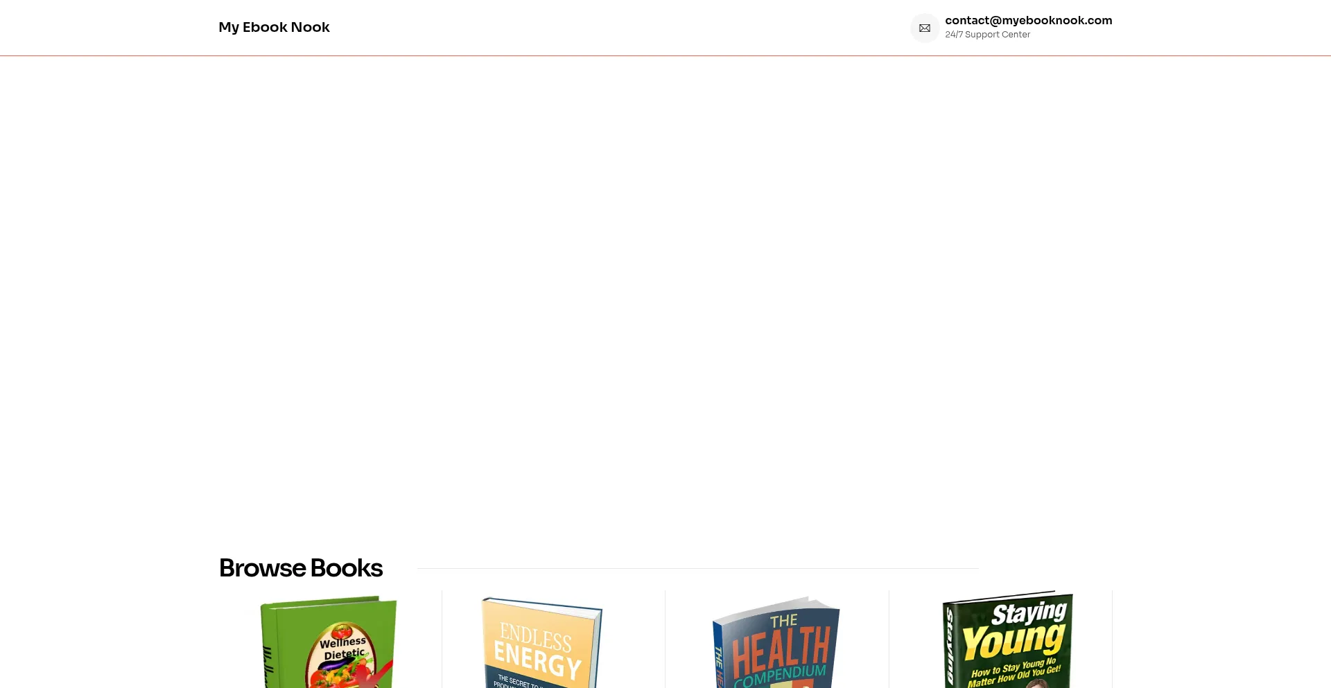Website screenshot of Myebooknook.com