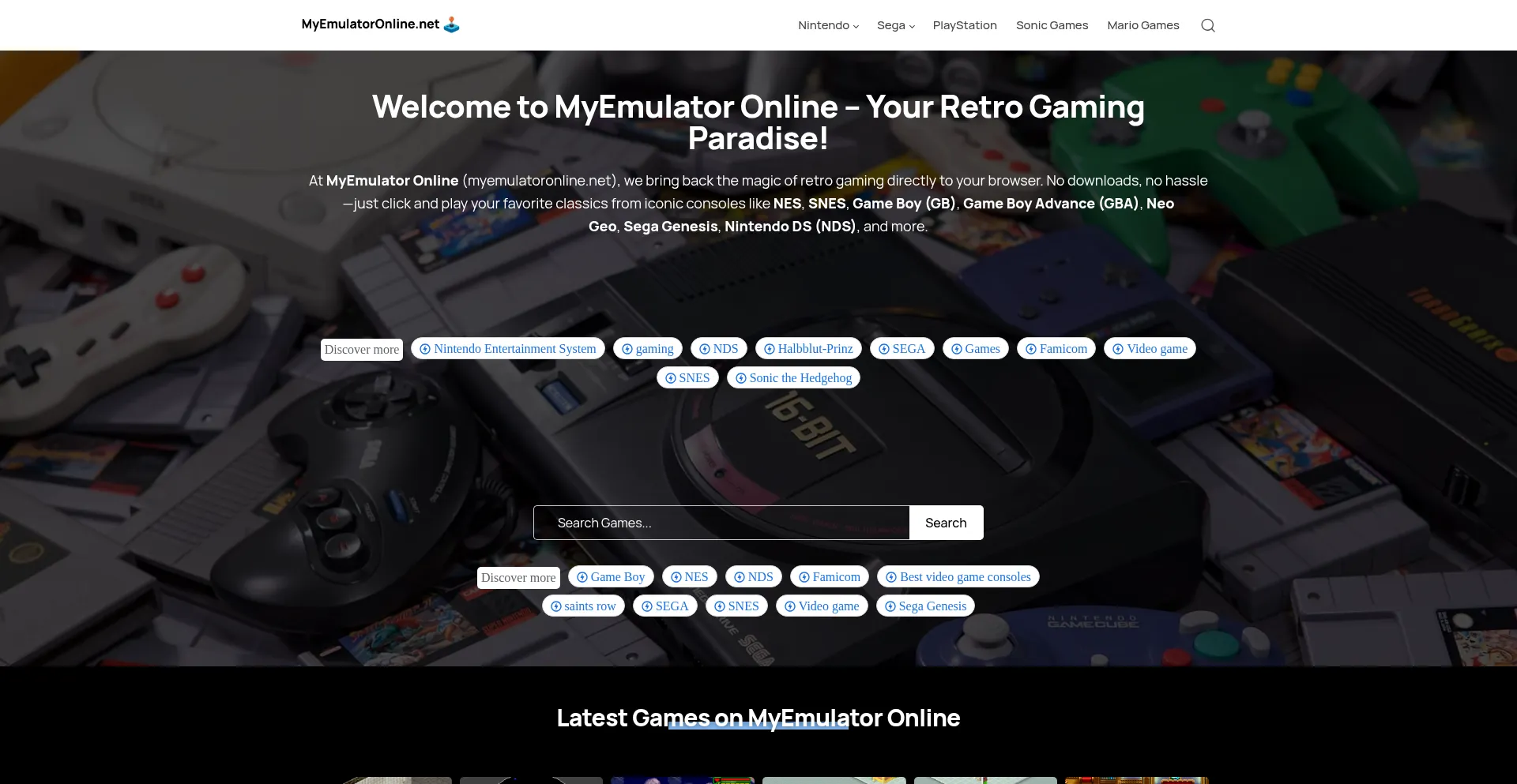 Myemulatoronline.net Screenshot