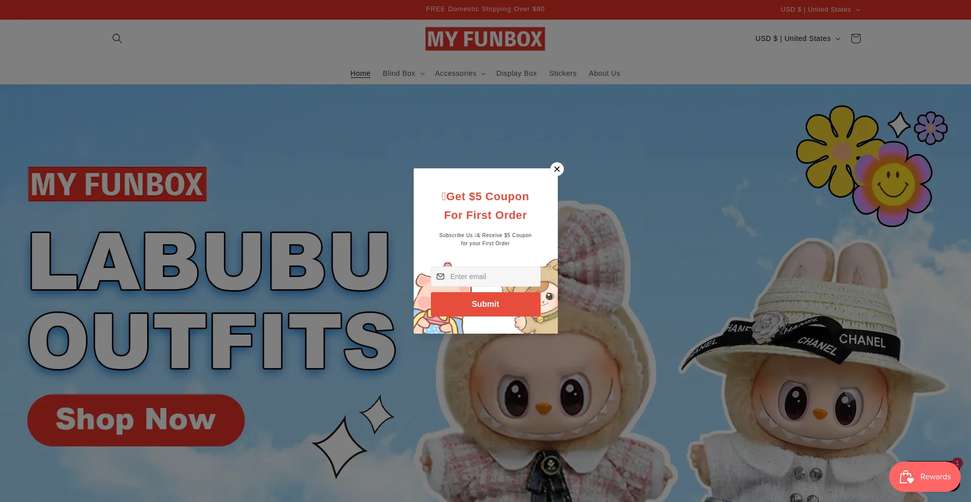 Website screenshot of Myfunboxau.com