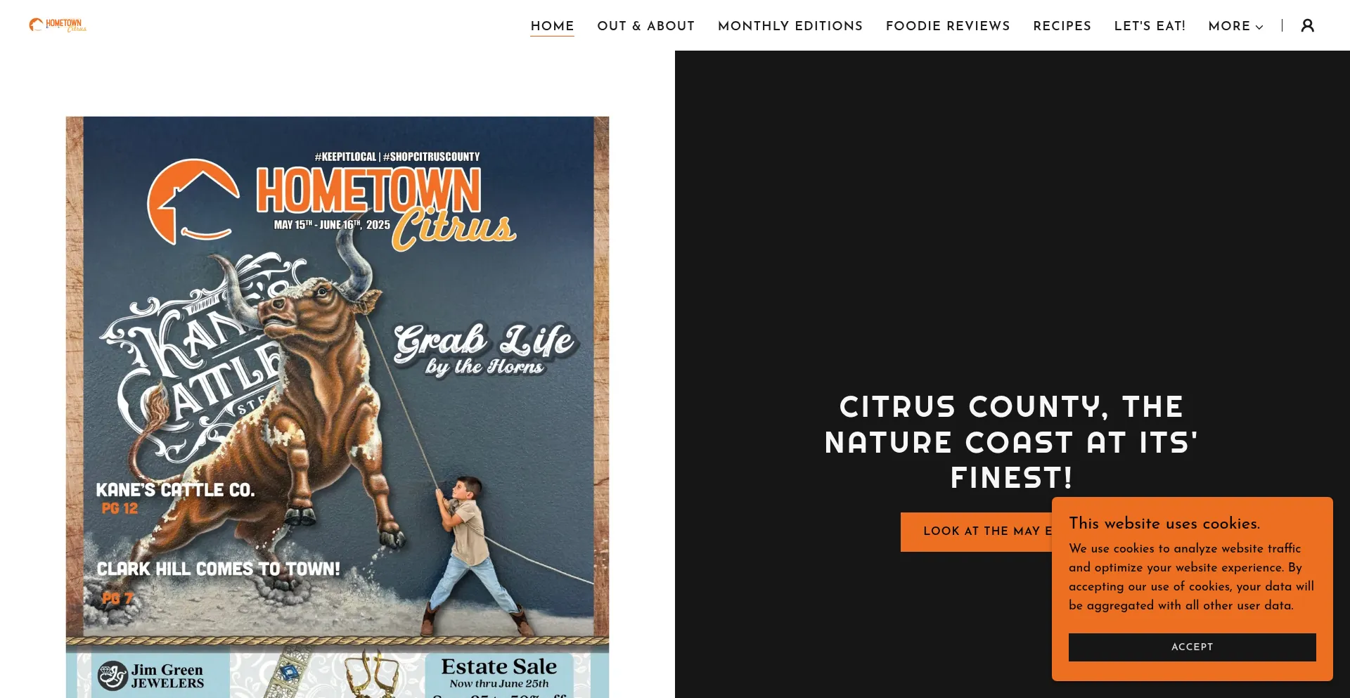Website screenshot of Myhometowncitrus.com