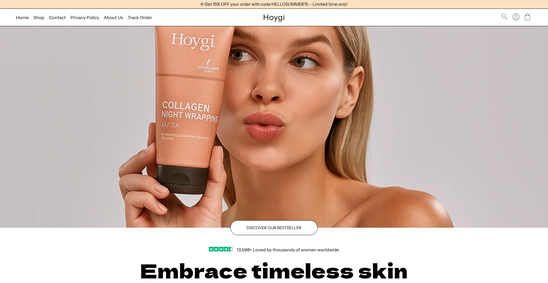 Website screenshot of Myhoygi.com