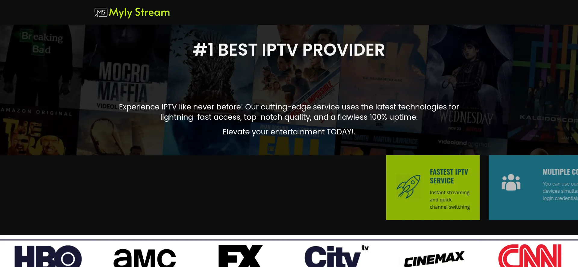 Website screenshot of Mylystream.com