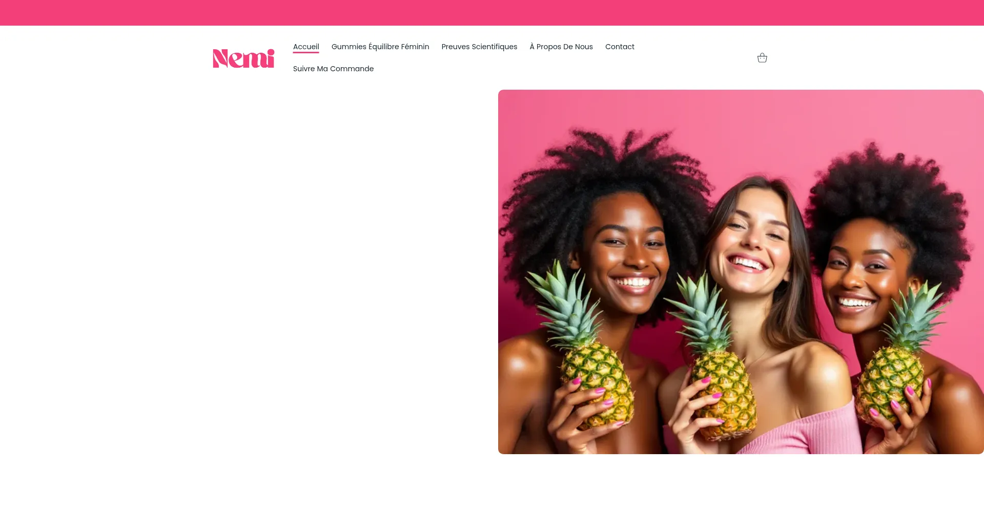 Website screenshot of Mynemi.com