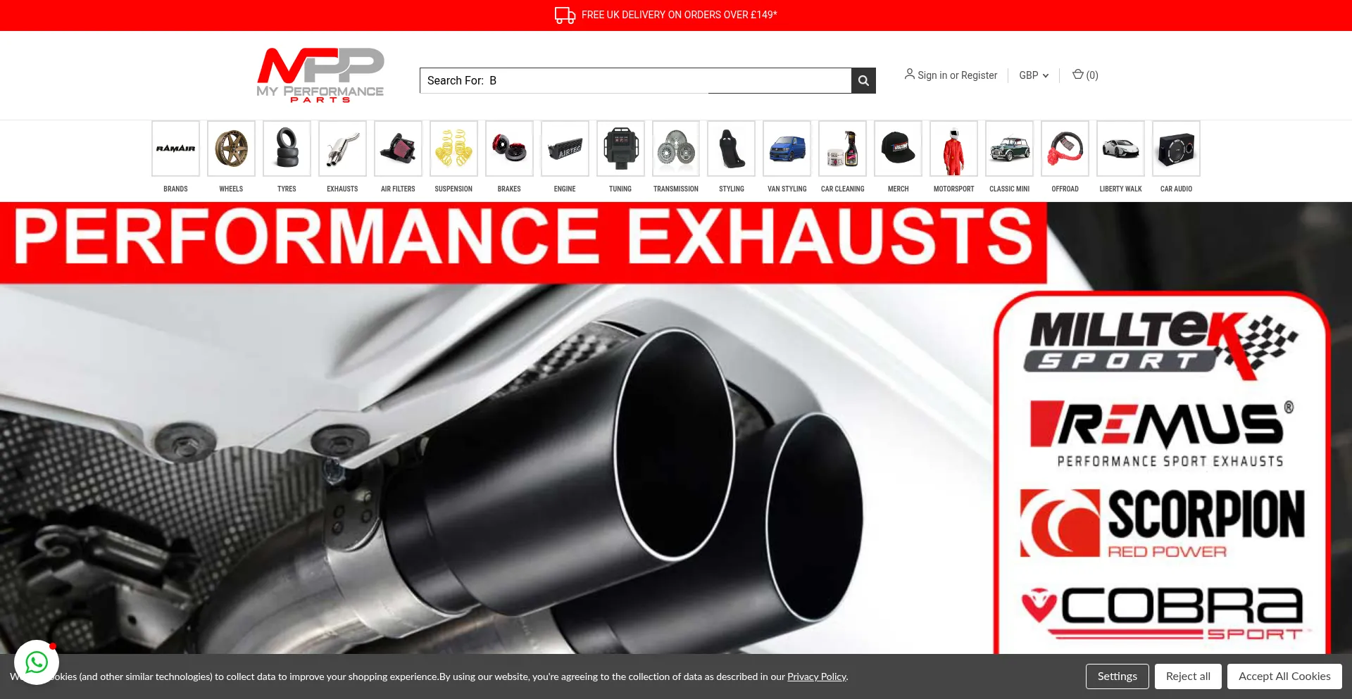 Myperformanceparts.com Screenshot