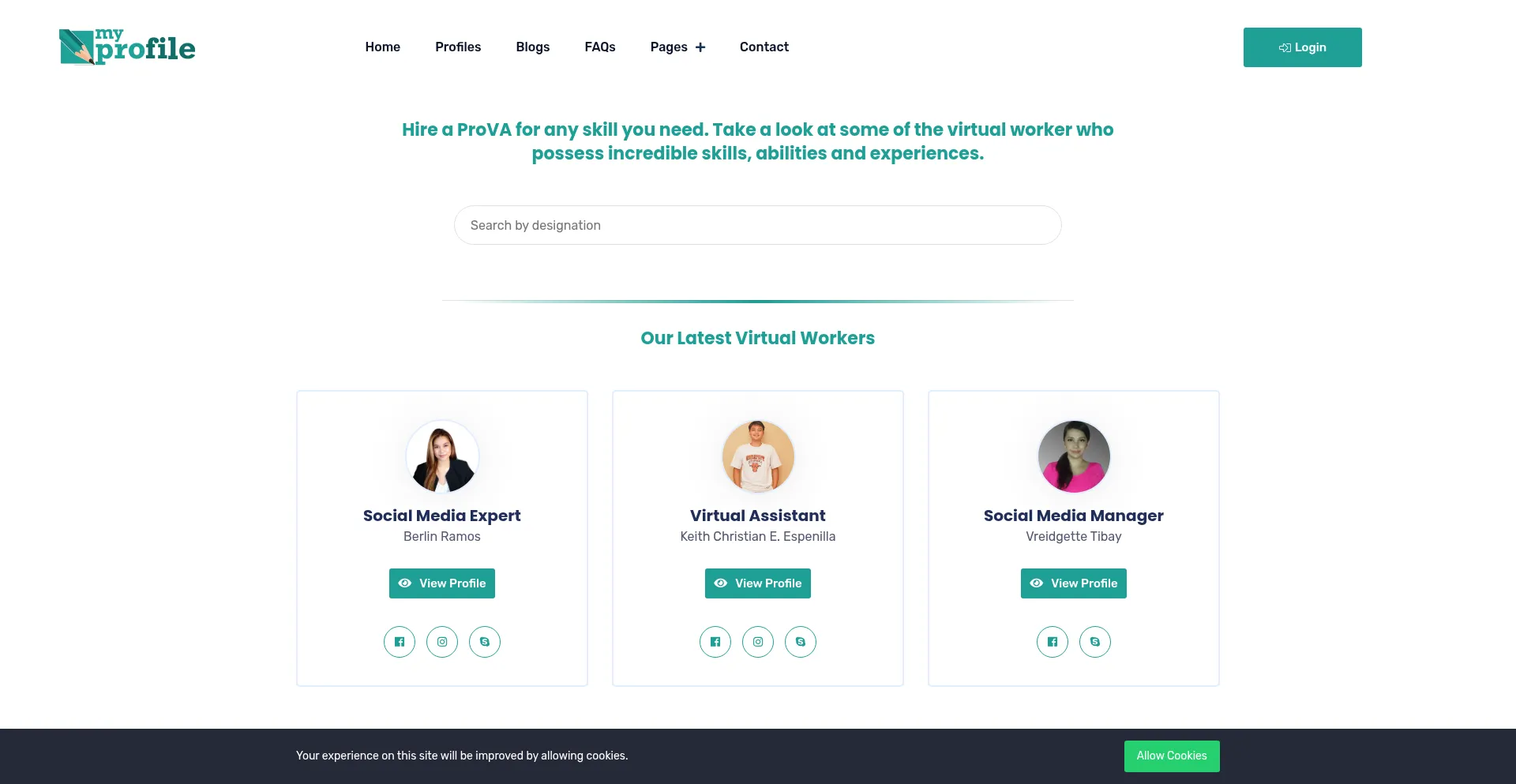 Myprofile.ph Screenshot