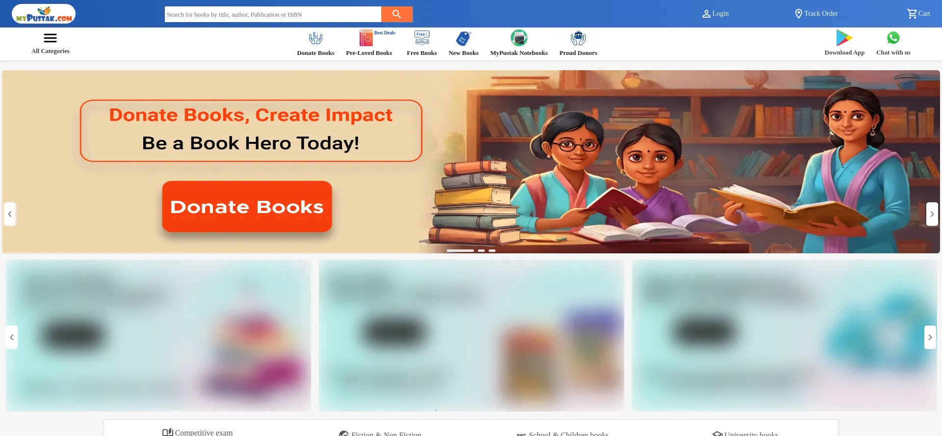 Website screenshot of Mypustak.com