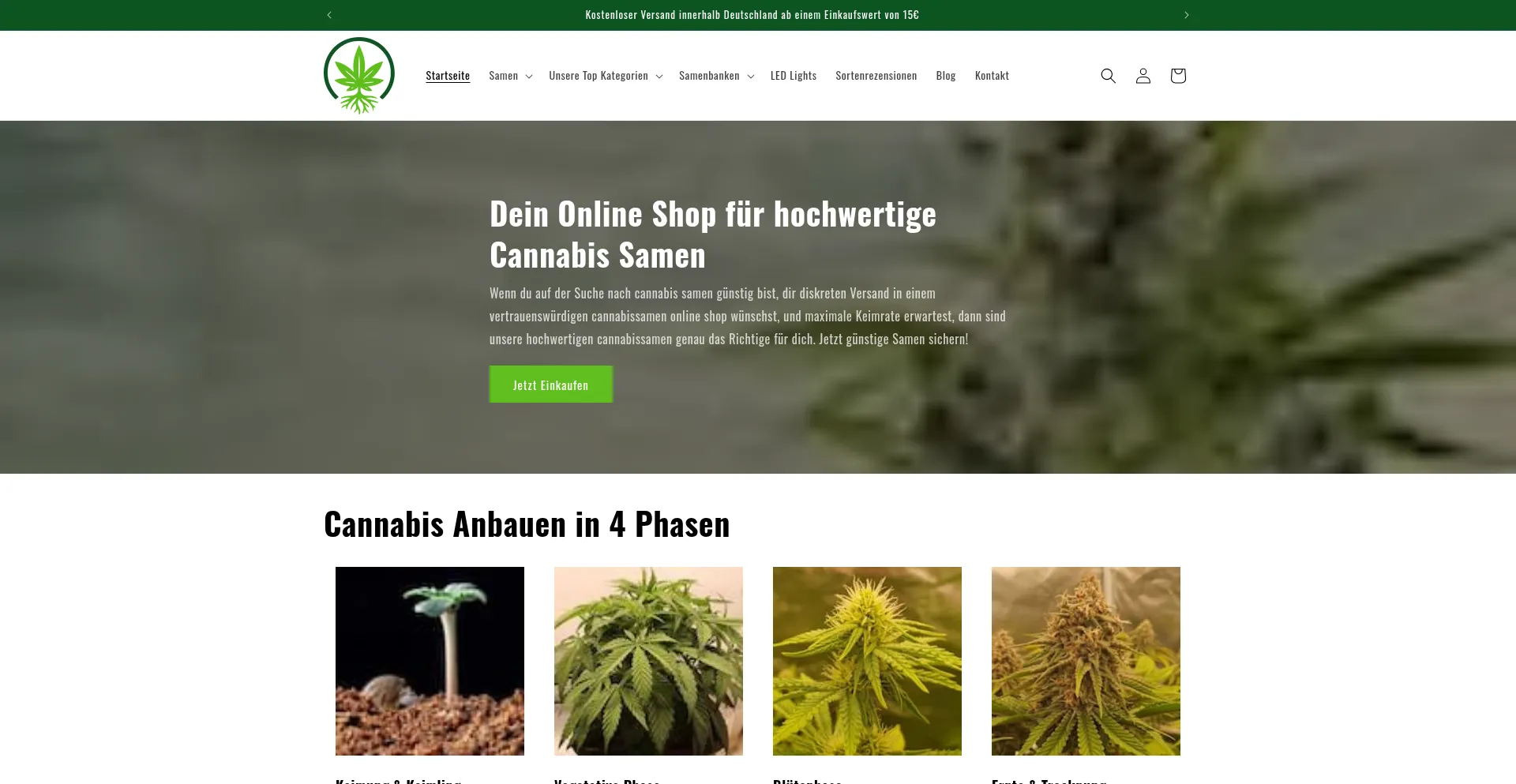 Website screenshot of Myseeds.de