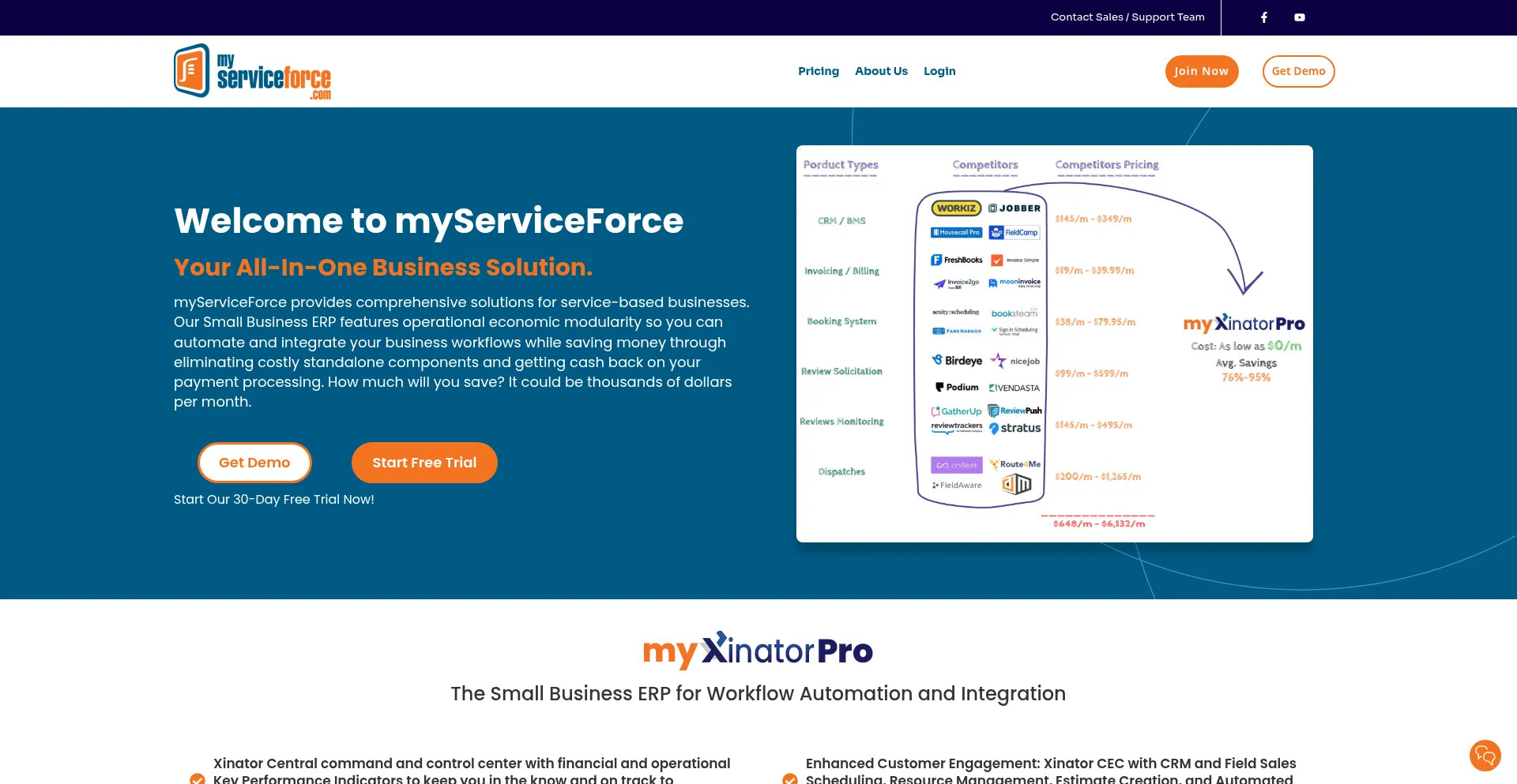 Myserviceforce.com Screenshot