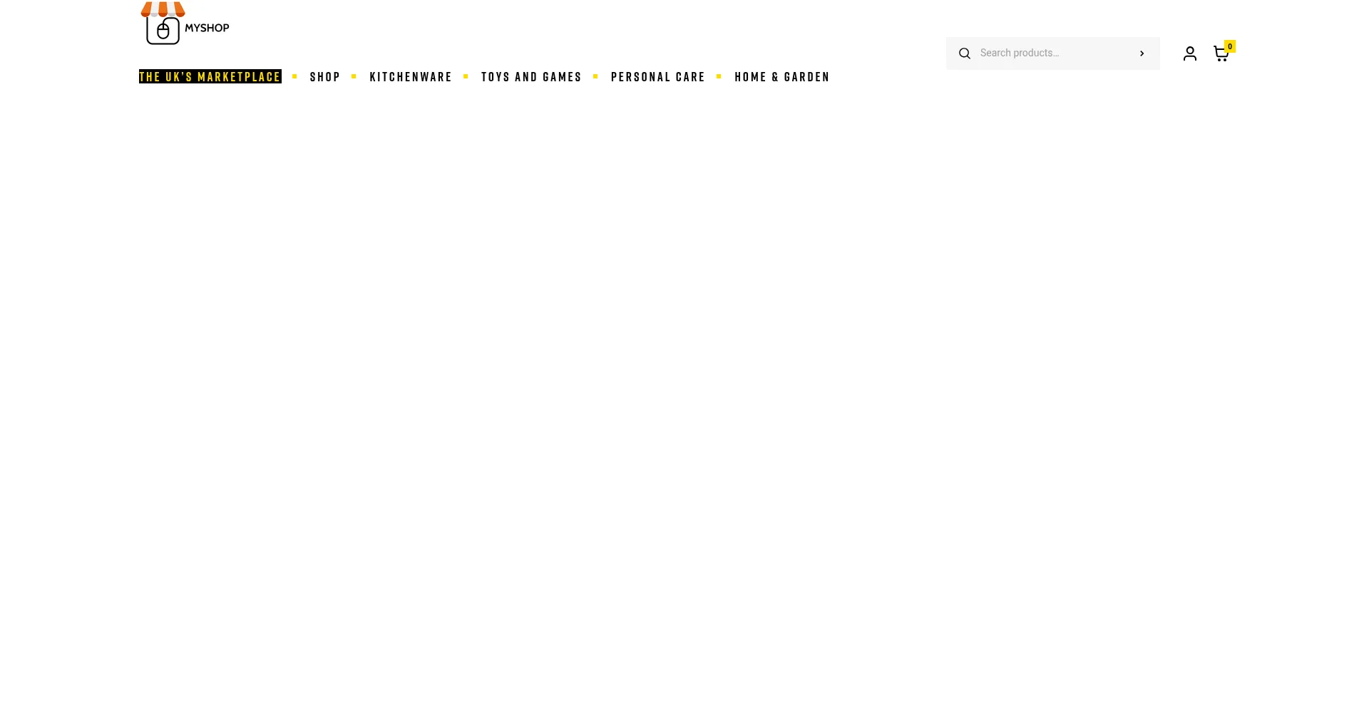 Website screenshot of Myshopuk.com