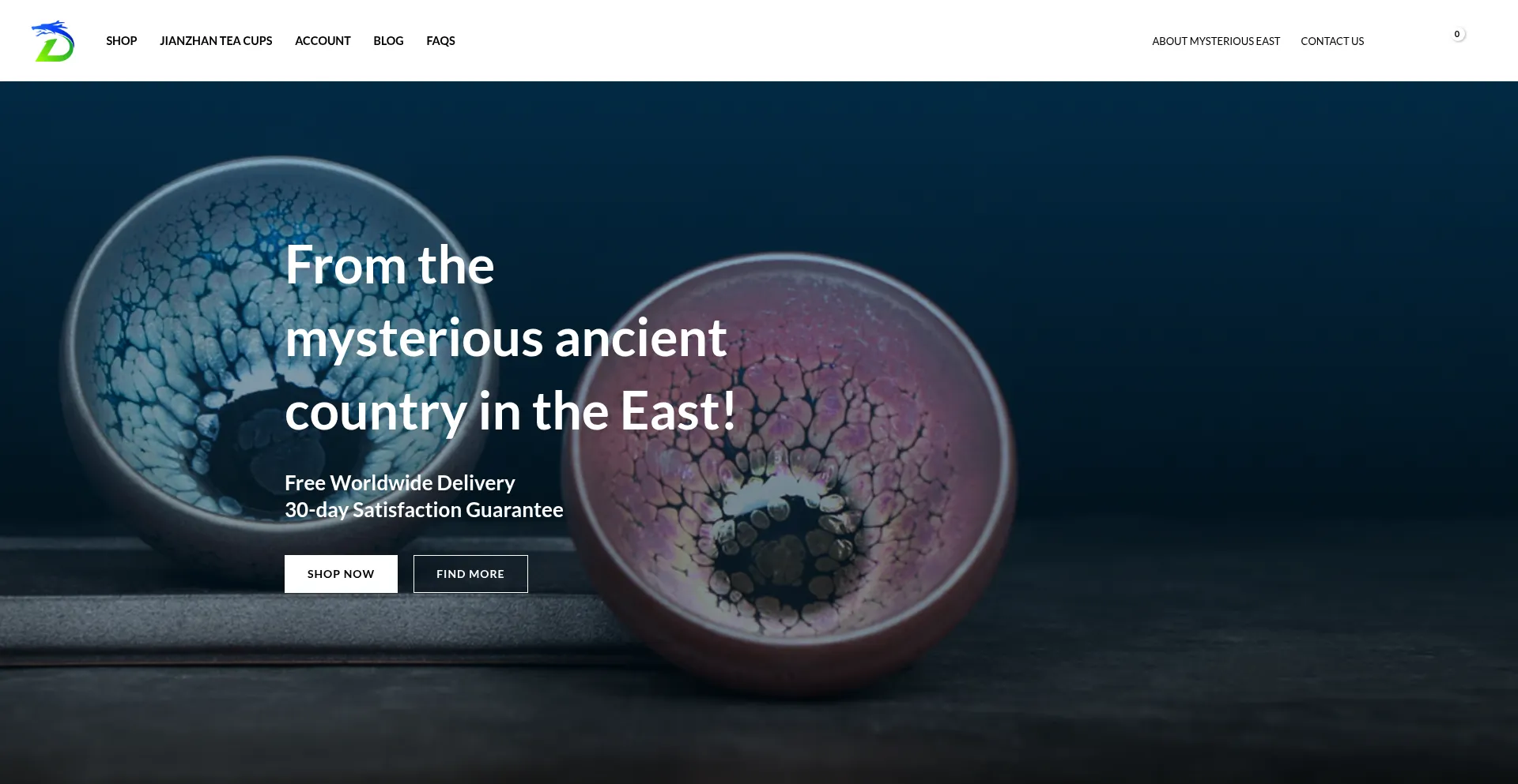 Website screenshot of Mysterious-east.com