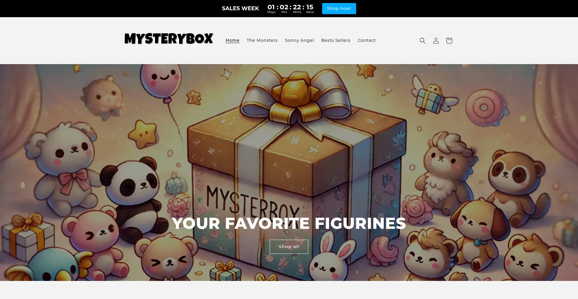 Website screenshot of Mysterybox-us.com