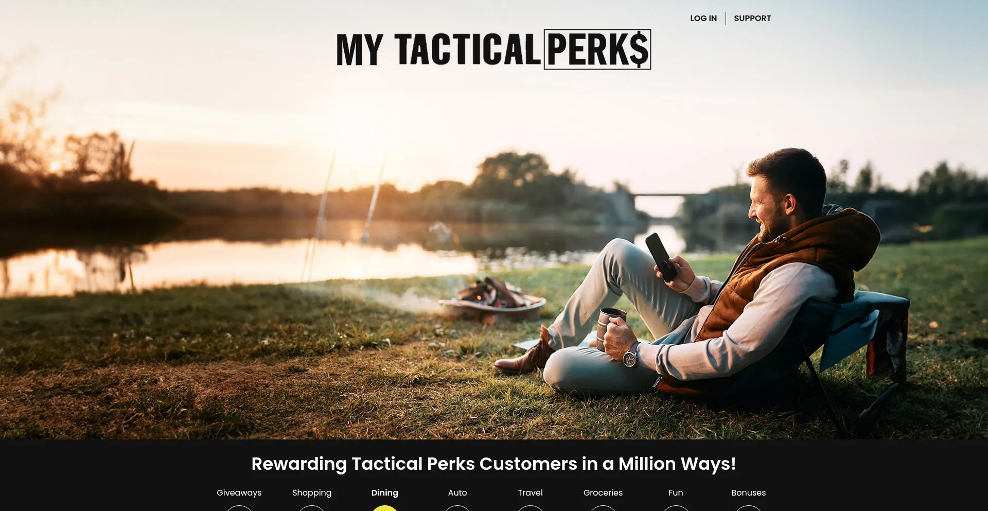 Website screenshot of Mytacticalperks.com