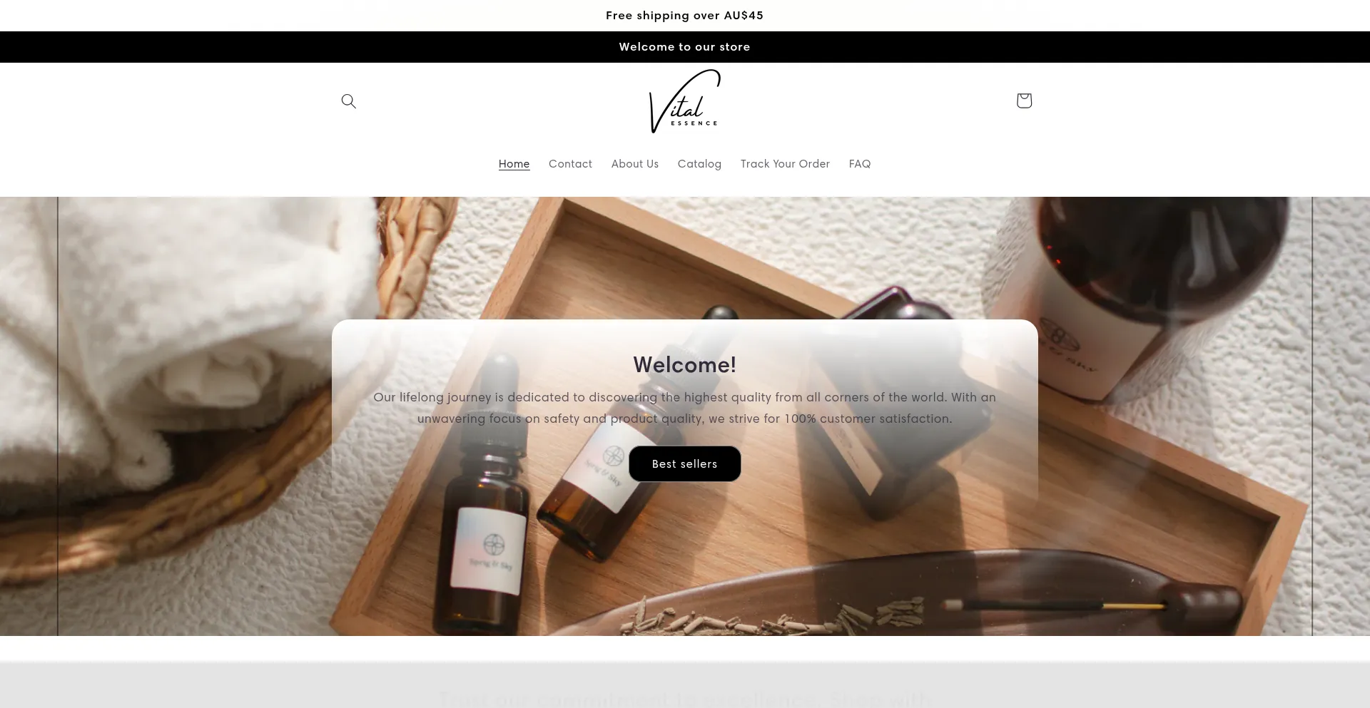 Website screenshot of Myvital-essence.com