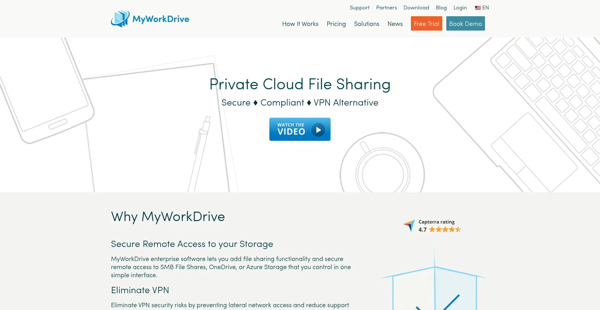 Website screenshot of Myworkdrive.com