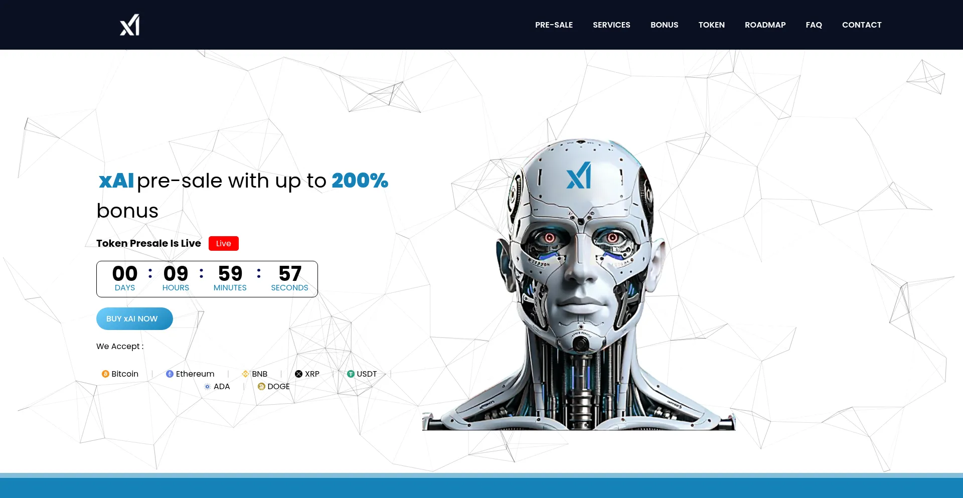 Website screenshot of Myxaitokens.net