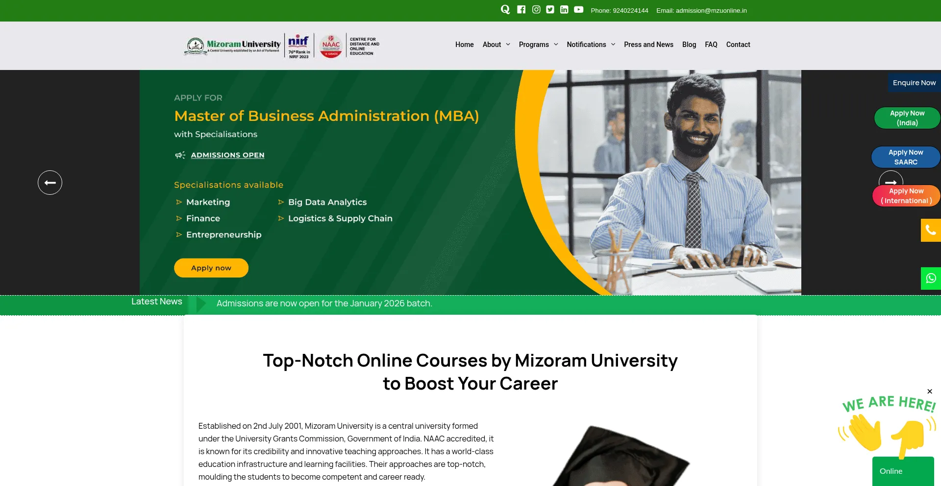 Mzuonline.in