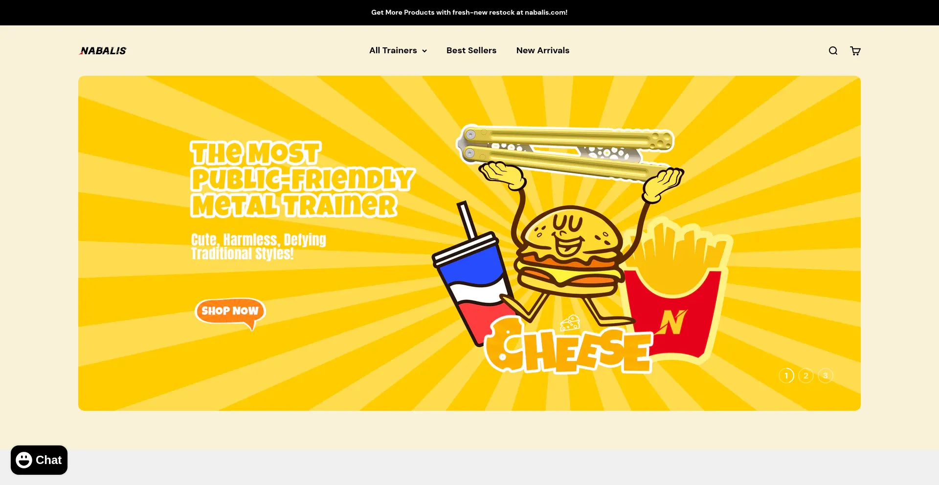 Website screenshot of Nabalistrainer.com