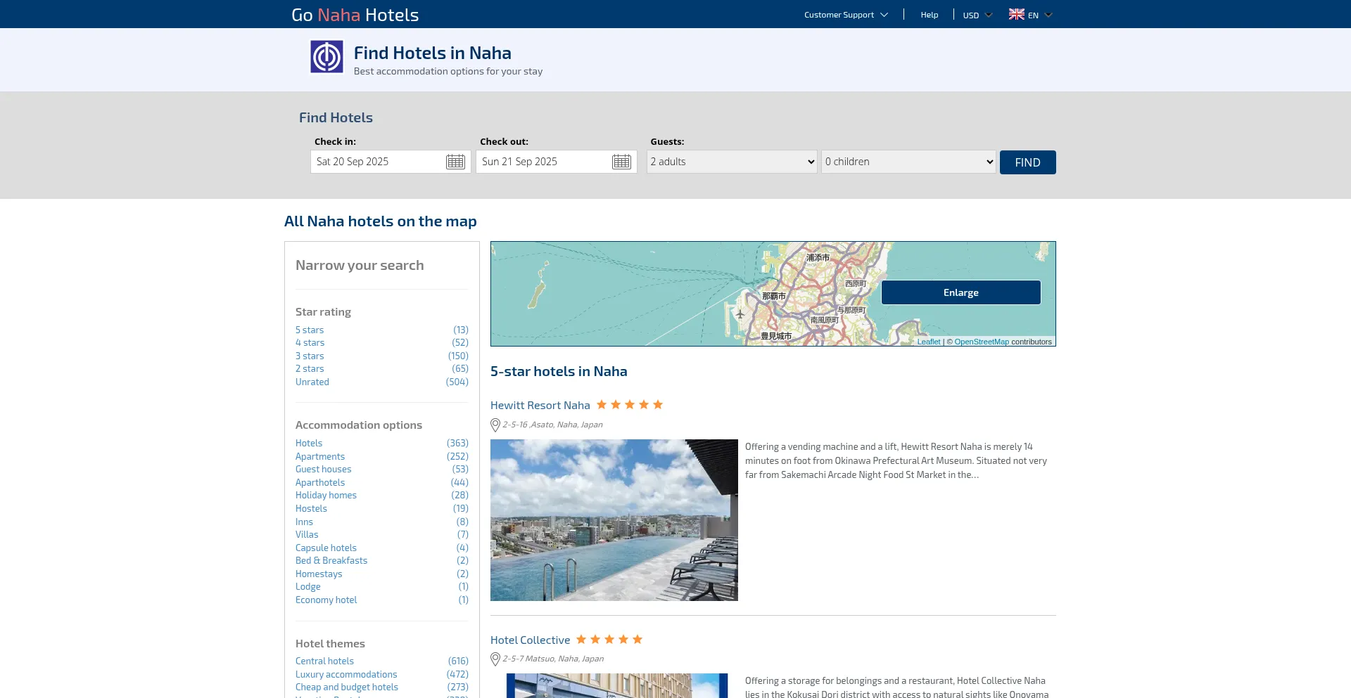 Nahahotels.net Screenshot