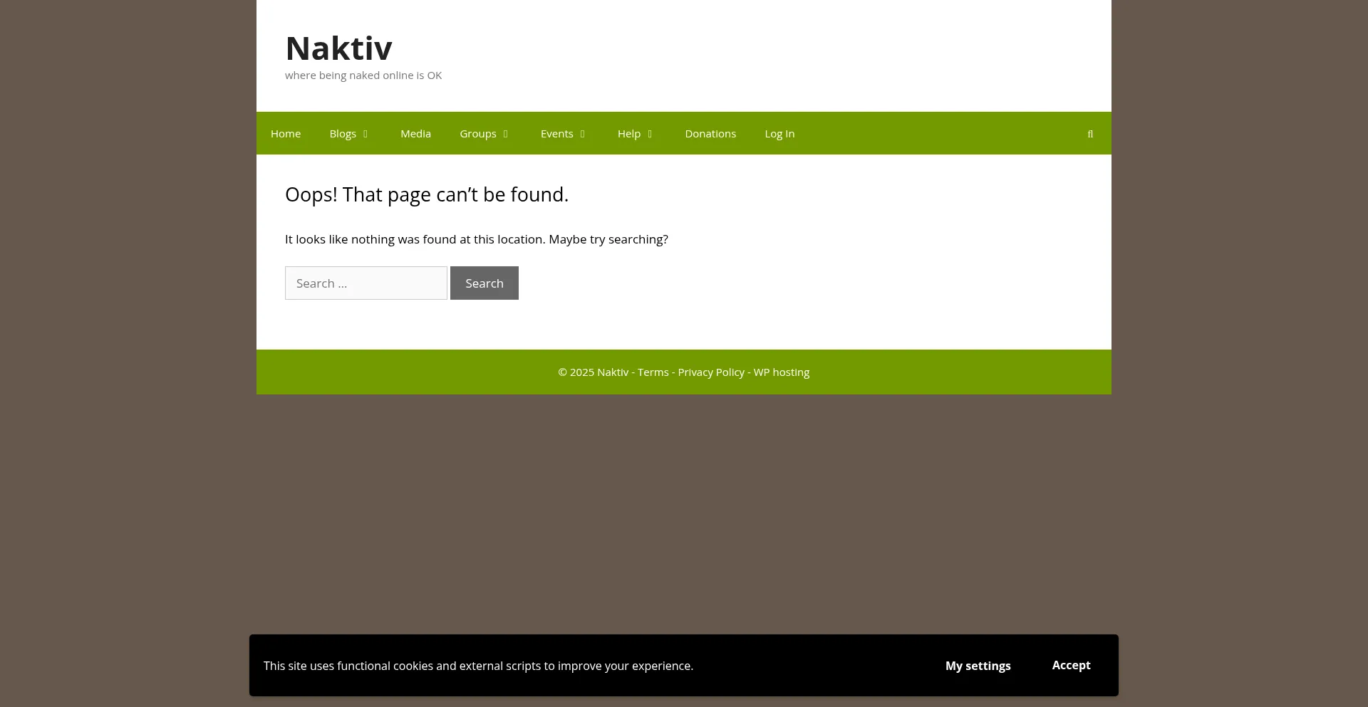 Website screenshot of Naktiv.net